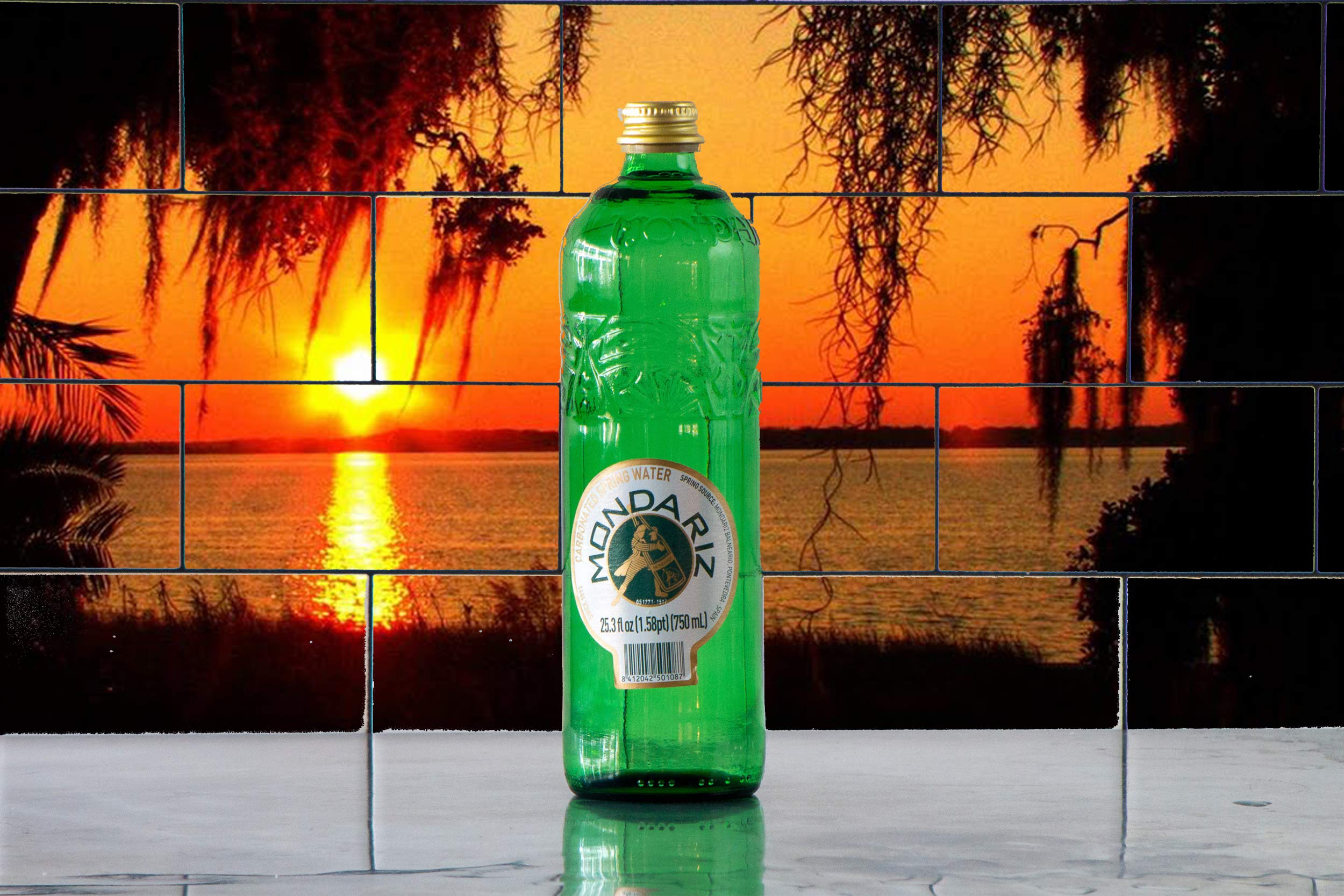 Mondariz Sparkling Natural Mineral Water - 12 Glass Bottles (750mL Each) - Premium Carbonated Spring Water for Parties, Gifts & Fine Dining