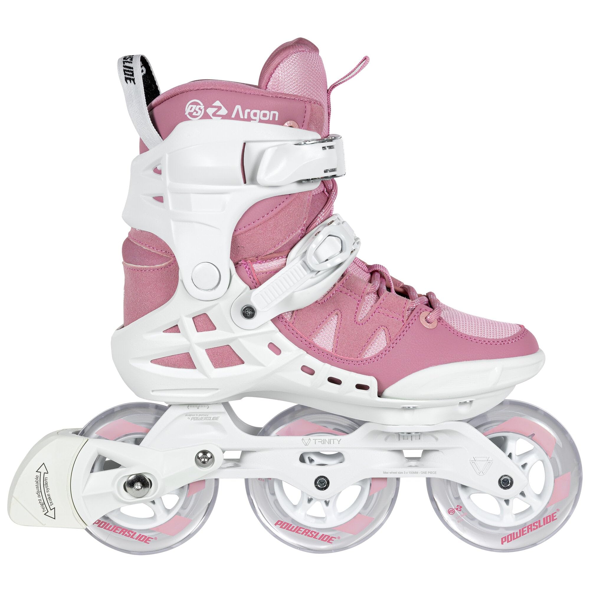 Phuzion Argon 100 Women's Inline Skates - Size 7.0 (38) - Rose Pink Color - Perfect for Outdoor Fitness, Roller Skating & Recreational Sports