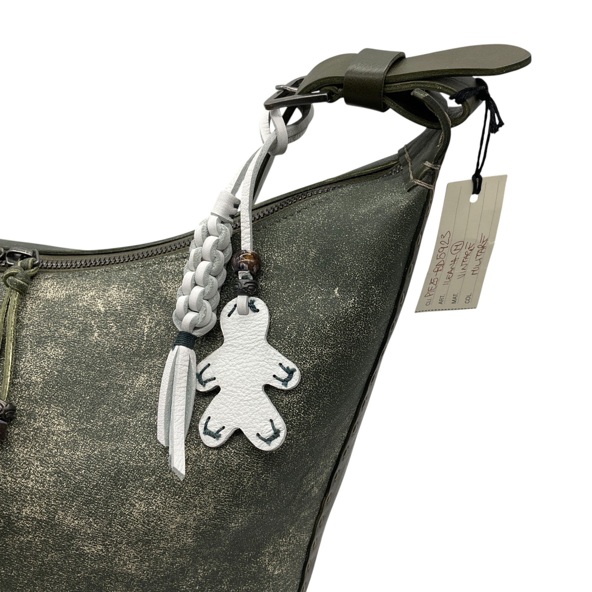Henry Beguelin Militare Green Leather Ileana Shoulder Bag for Women | Genuine Leather Crossbody Purse | Perfect for Work, Travel & Everyday Use