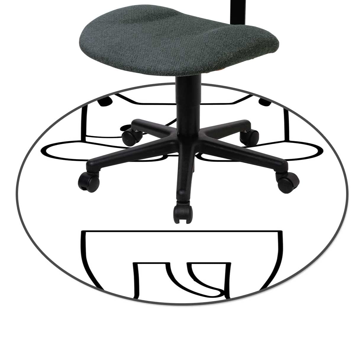 Anti-Fatigue Cat Chair Mat for Carpet - 35