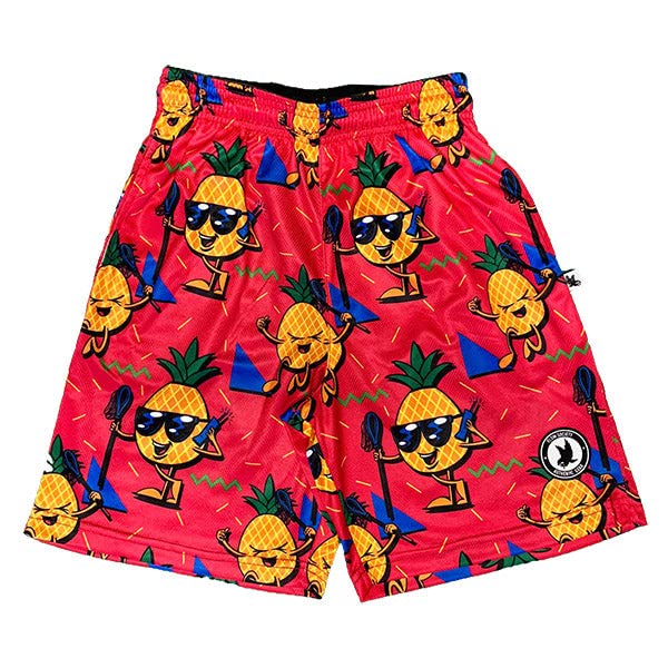 **Flow Society Pineapple Boys Lacrosse Shorts – Breathable & Durable Athletic Shorts for Youth LAX Players | Comfortable for Training, Games & Outdoor Sports | Ideal for Summer Practice, School Sports, Team Uniforms & Casual Wear**