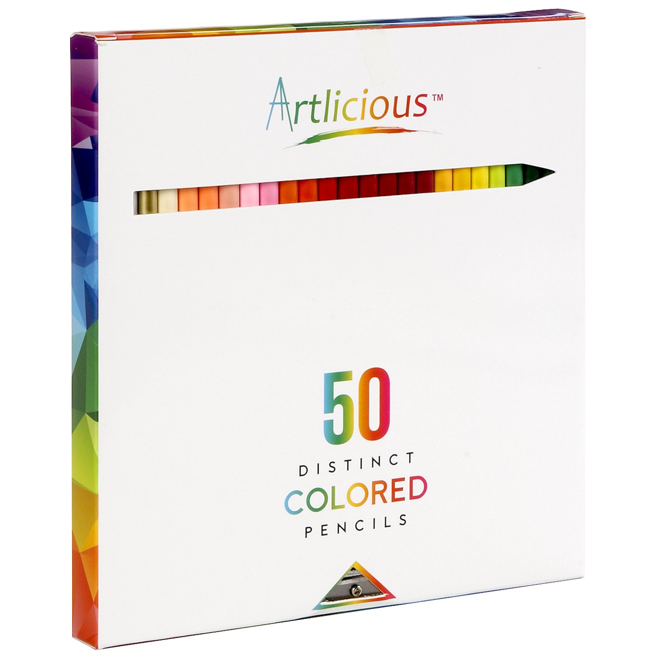Artlicious 50-Color Premium Colored Pencils Set - Vibrant Artist Pencils for Kids & Adults - Perfect for Sketching, Drawing & Coloring Books - Professional Art Supplies for Beginners & Artists