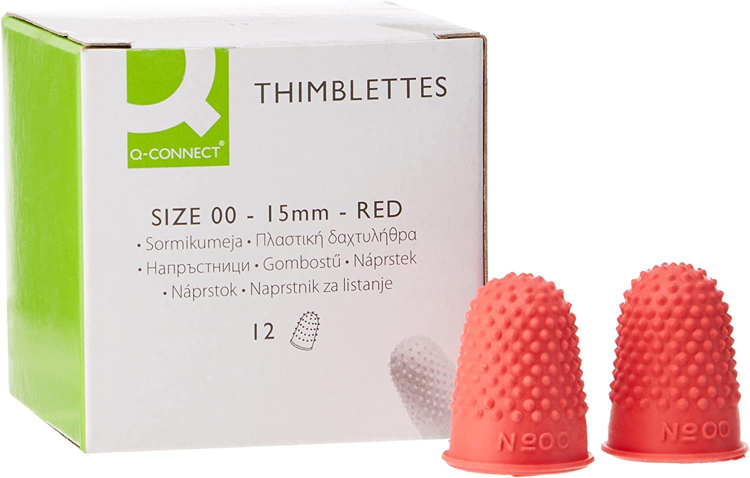 KF21507 No.00 Thimblette - Red Finger Protector for Sewing & Crafting - Perfect for Tailoring, Quilting, and Hand Stitching Projects