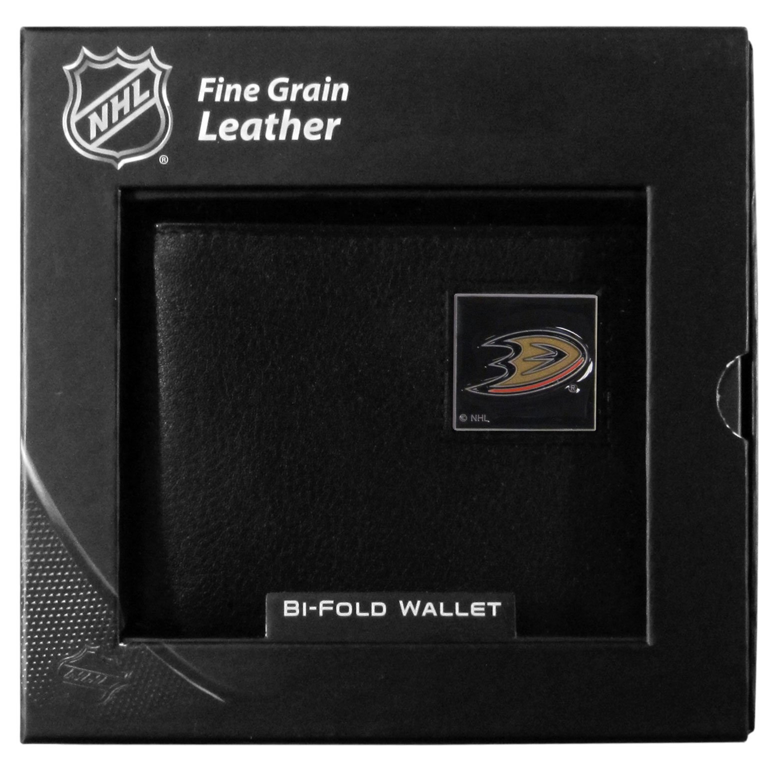 Premium NHL Licensed Leather Bi-Fold Wallet for Men - Genuine Leather Money Clip Credit Card Holder - Perfect Gift for Hockey Fans (Packaged in Elegant Gift Box) | Ideal for Everyday Use, Travel & Sports Events