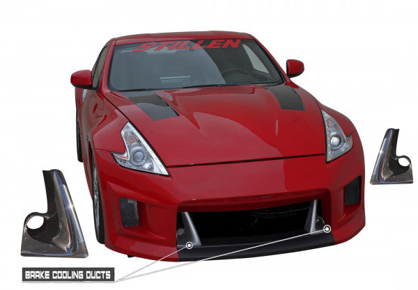 2009-2020 Nissan 370Z Z34 Brake Cooling Duct Inserts (Fangs) - KB111216 - Improve Track Performance & Cooling Efficiency for High-Speed Driving