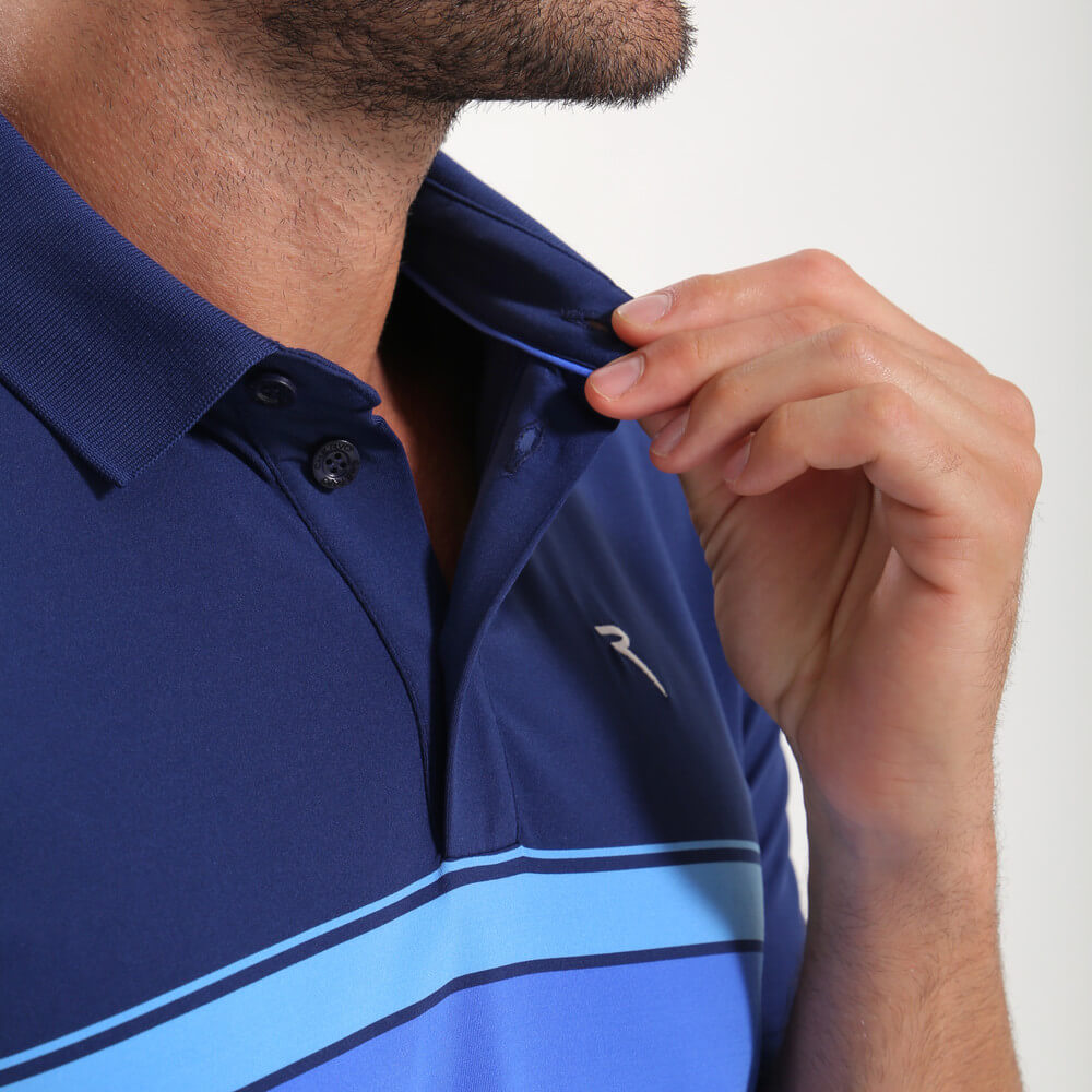 AGELONG Men's Striped Sunblock Polo Shirt - UPF 50+ UV Protection, Breathable & Quick-Dry, Golf & Outdoor Activities (Final Sale)