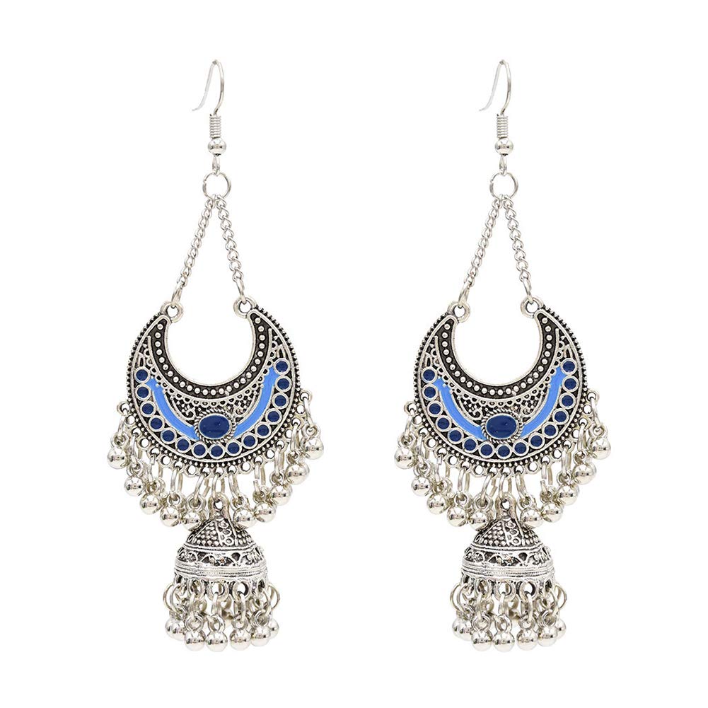 Crystal Pearl Stud Earrings Set - Vintage Bohemian Tassel Drop Dangle Hook Earrings for Women & Girls | Elegant Jewelry for Parties, Weddings & Everyday Wear
