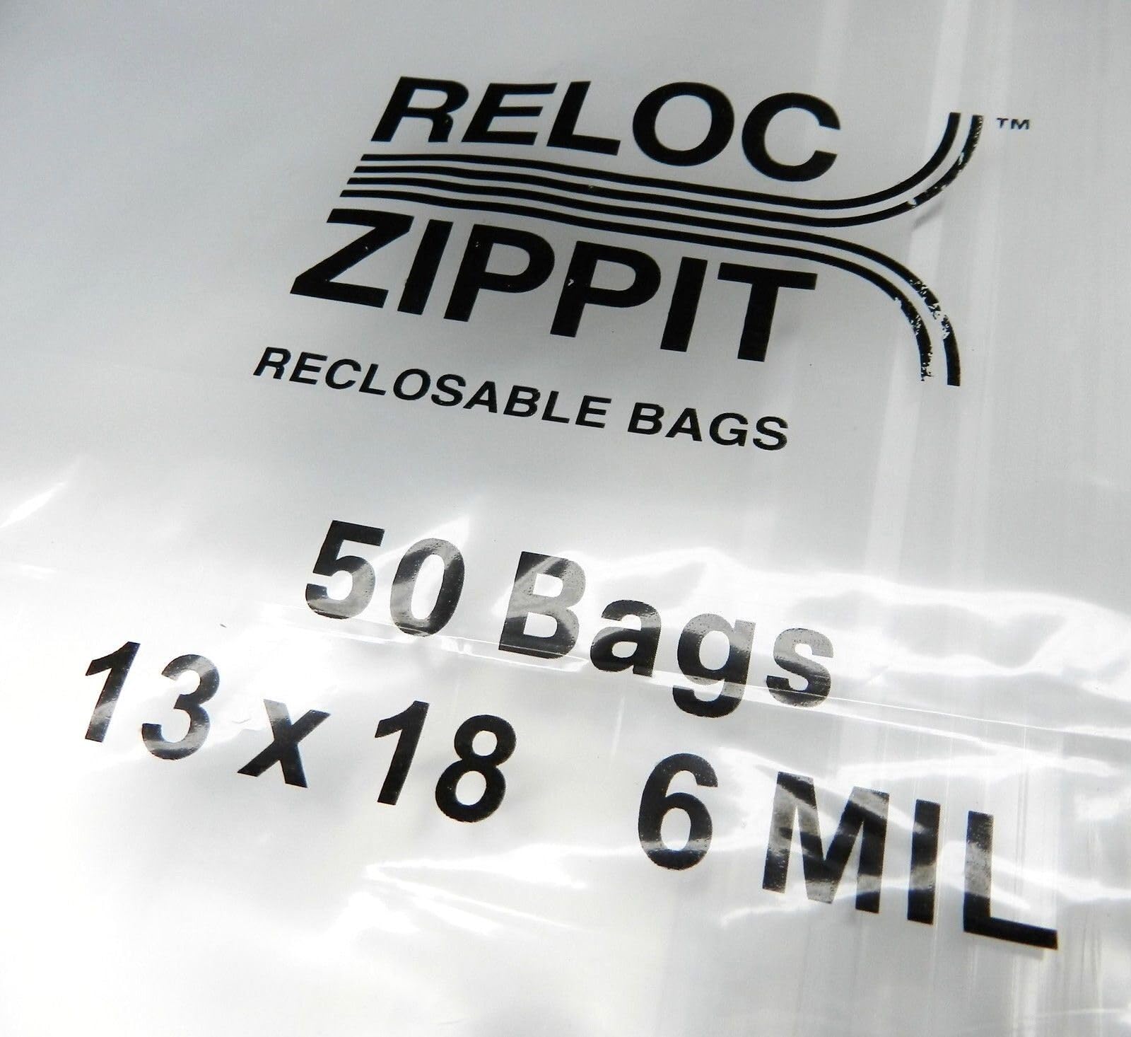 50 Heavy Duty 6 Mil Clear Reclosable Plastic Bags 13