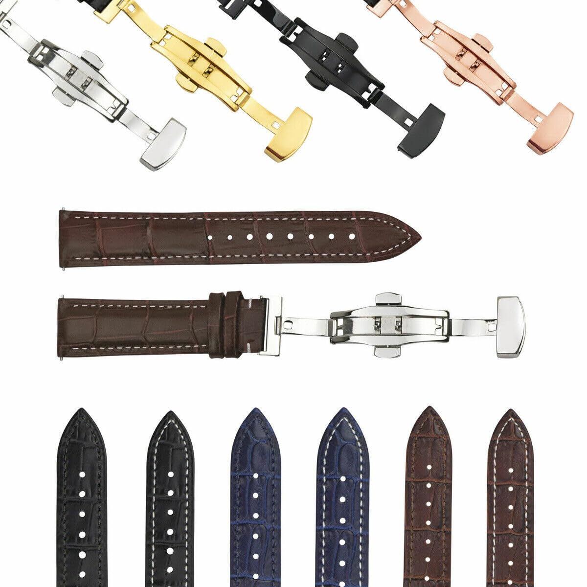 16-24mm Genuine Leather Watch Band Strap with Quick Release - Compatible with Citizen Watches - Perfect for Dress, Business & Everyday Wear