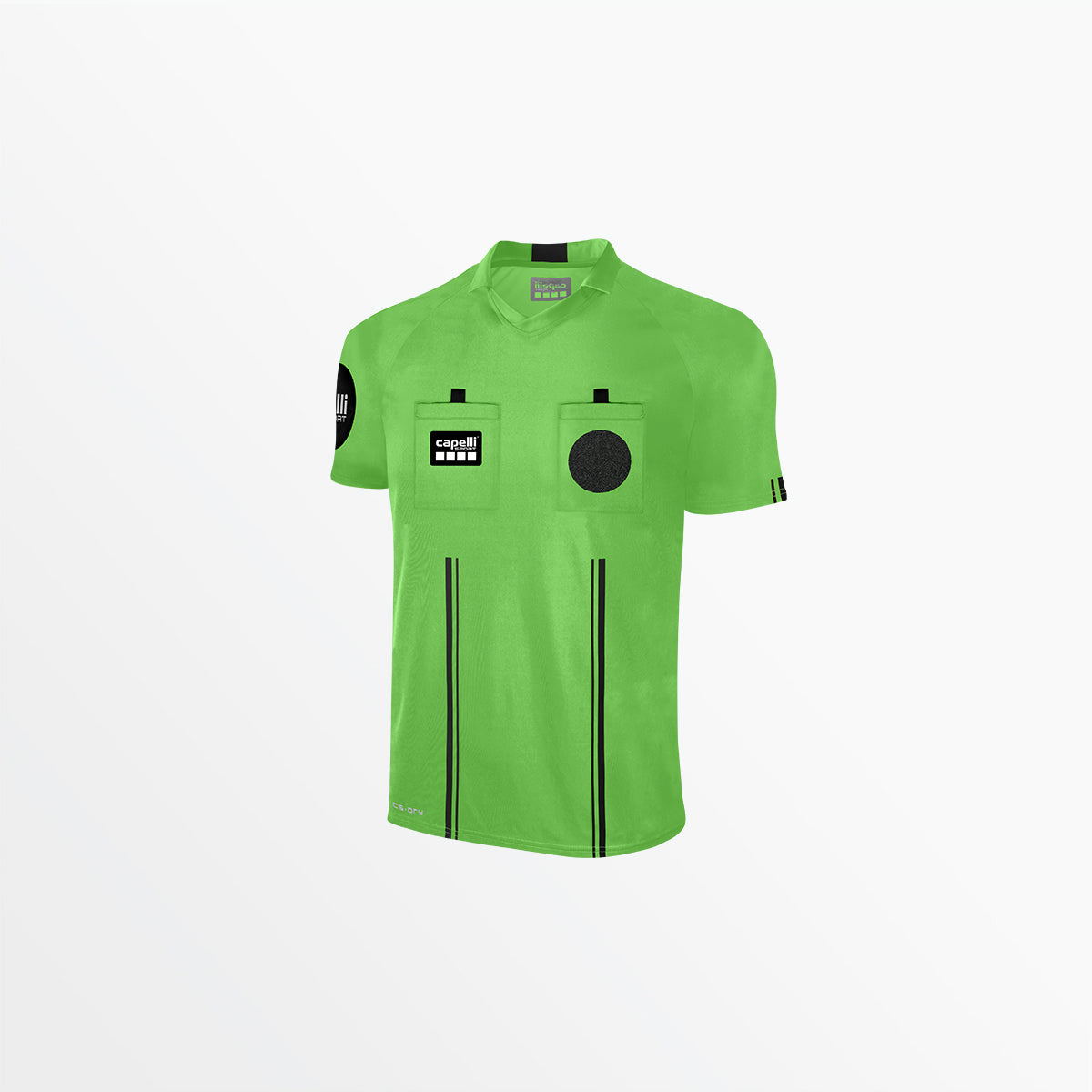 Men's Official Referee V-Neck Short Sleeve Jersey - Perfect for Soccer Games, Sports Events & Casual Wear