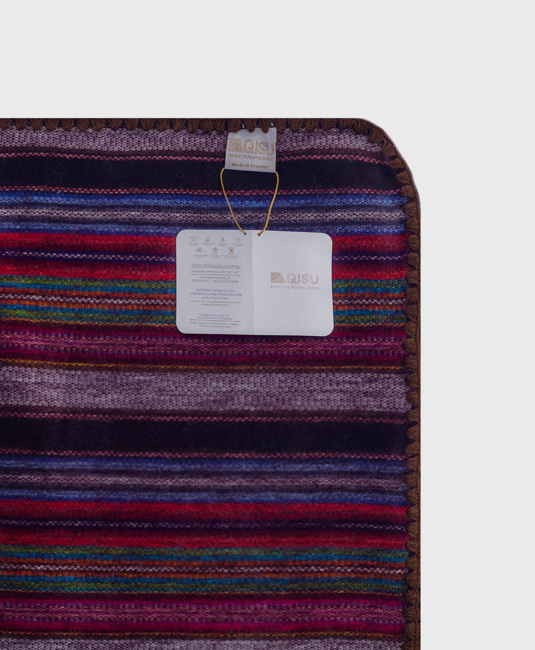 Premium Alpaca Wool Blanket Throw - 85