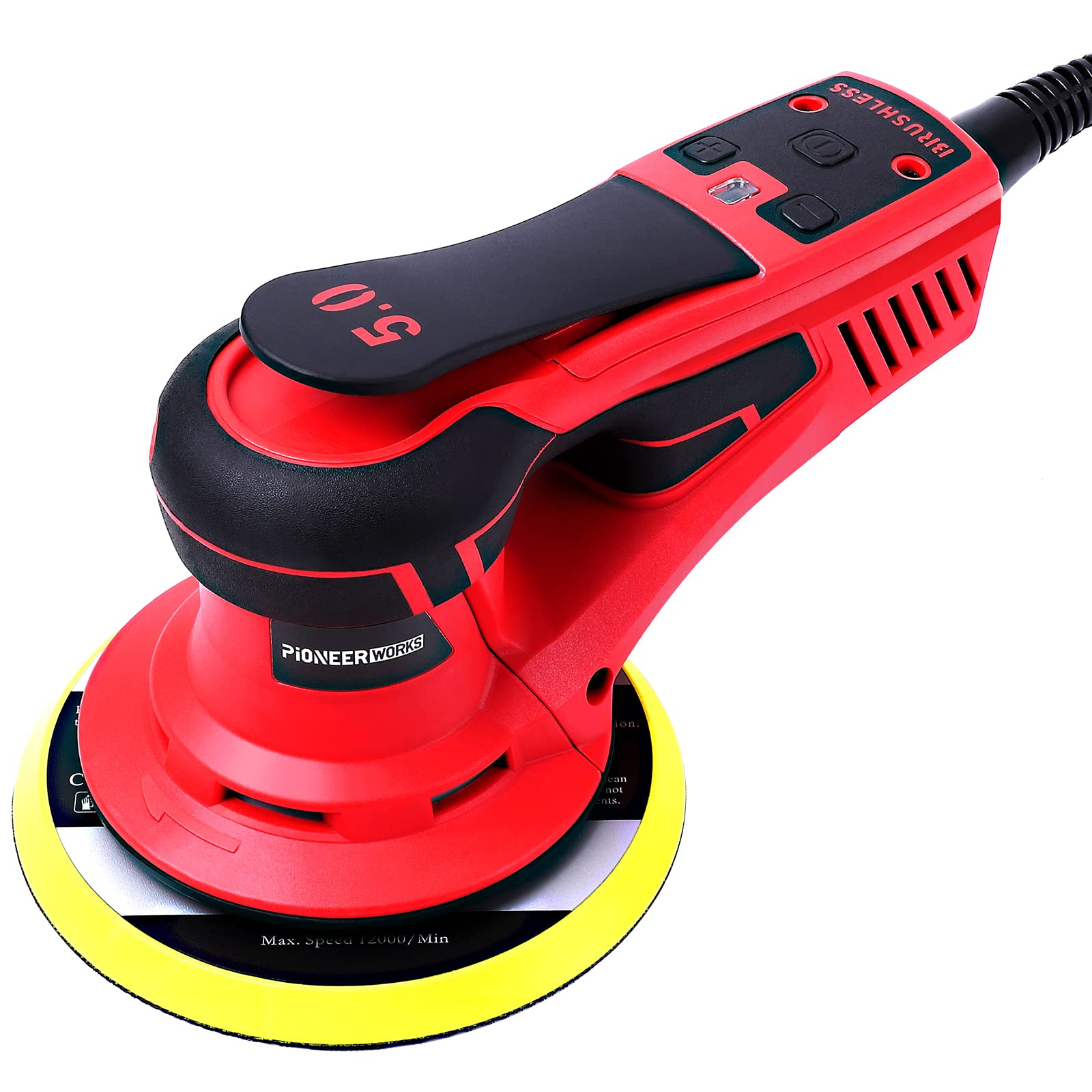 350W Brushless Electric Sheet Sander with 12 Sanding Papers - 10000 RPM Woodworking Sander for Smooth Finishing, Low Vibration for Carpentry & Polishing | Perfect for DIY Projects, Furniture Refinishing, and Home Renovation