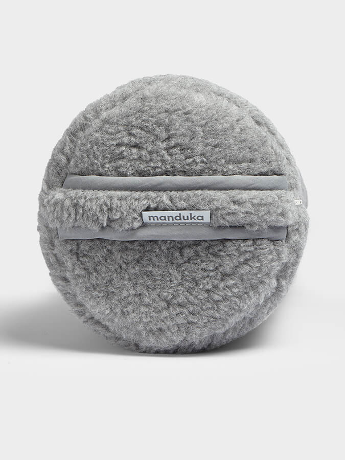 Manduka Merino Wool Round Meditation Bolster Cushion - Premium Yoga & Meditation Support Pillow for Home, Studio & Travel - Ideal for Yin Yoga, Restorative Poses & Relaxation