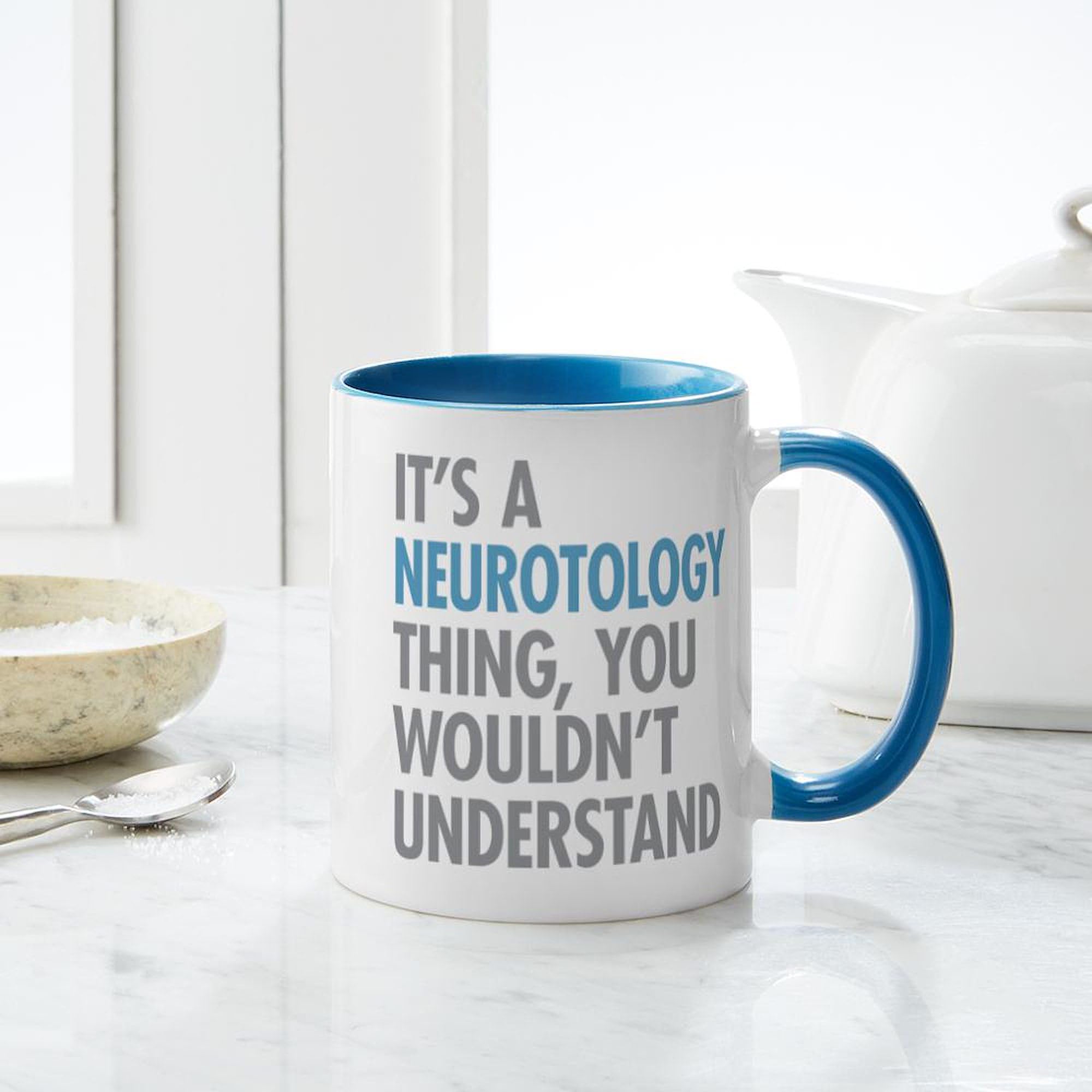 Neurotology Themed 11 oz (325 ml) Ceramic Coffee Mug - Perfect for Doctors, Nurses & Medical Students - Great Gift for Neurology Enthusiasts & Office Use