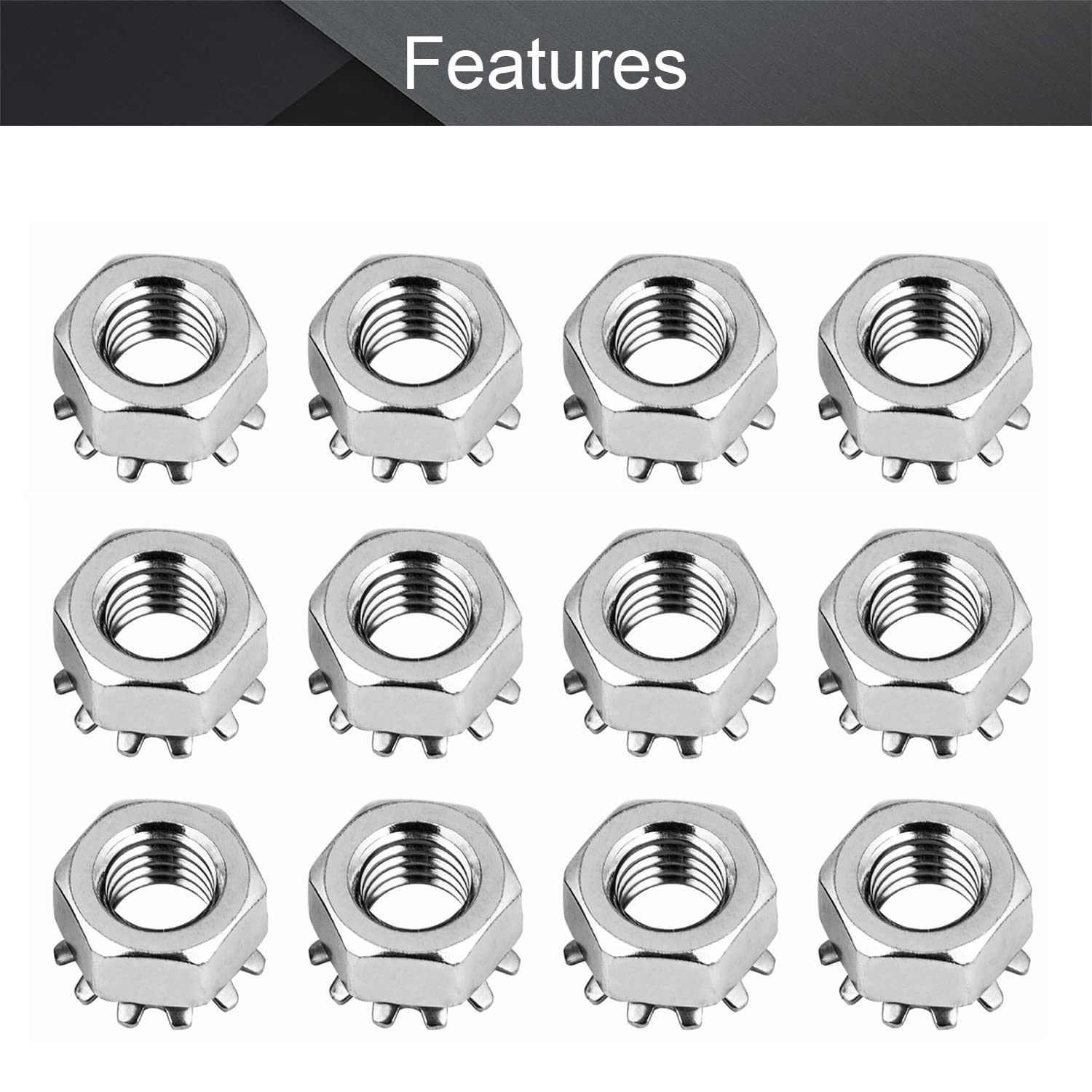 MroMax 8#-32 K-Lock Nuts, 100Pcs - 304 Stainless Steel Keps Lock Nuts for Hardware Fastening | Durable Machine, Furniture & Appliance Accessories | Perfect for DIY Projects, Home Repair & Industrial Use