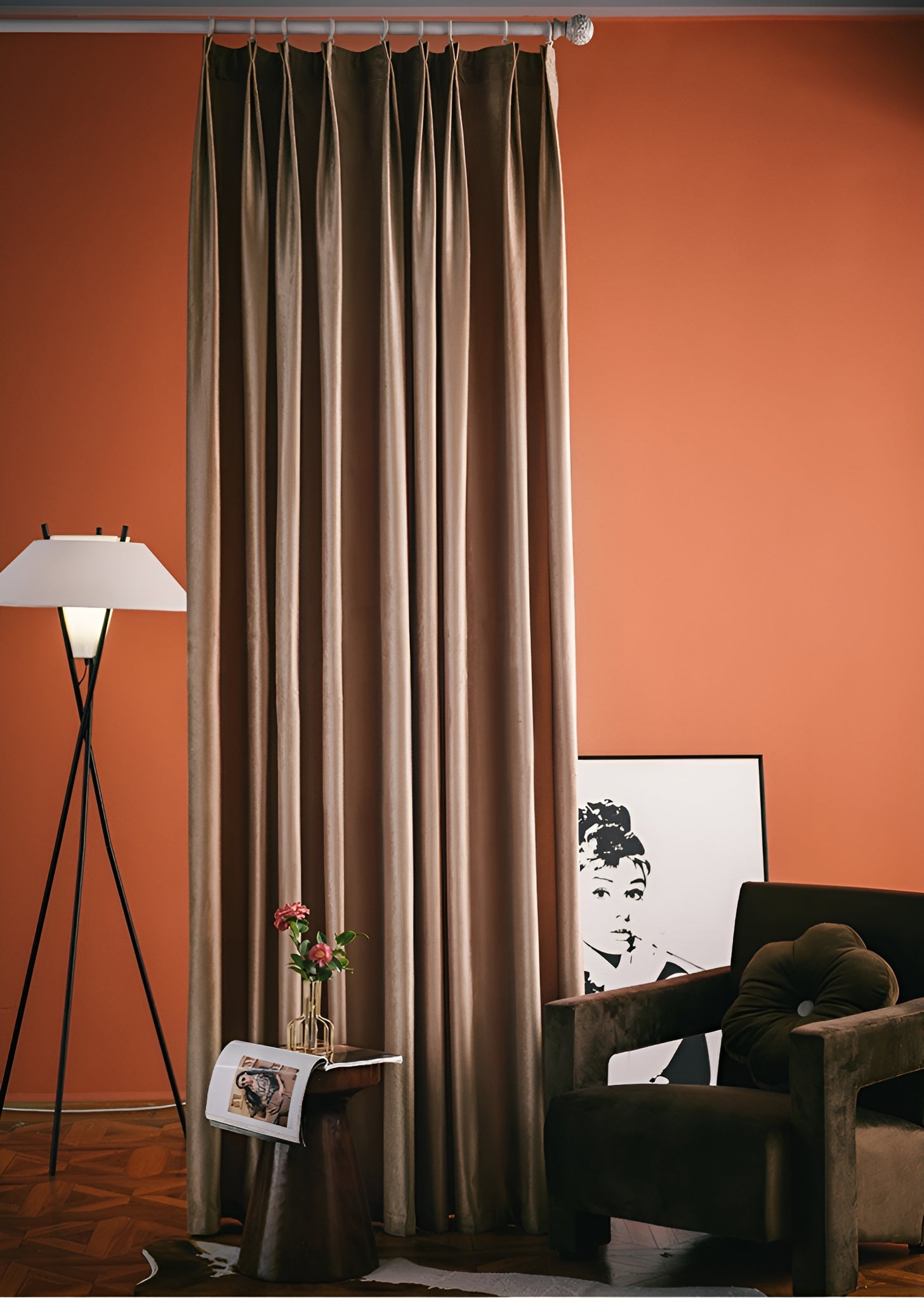 Blackout Curtains for Bedroom - Blakely Velvet Room Darkening Custom Drapes, Thermal Insulated & Noise Reducing Window Treatments for Home, Office, Nursery (100% Light Blocking) - Perfect for Shift Workers & Light Sleepers