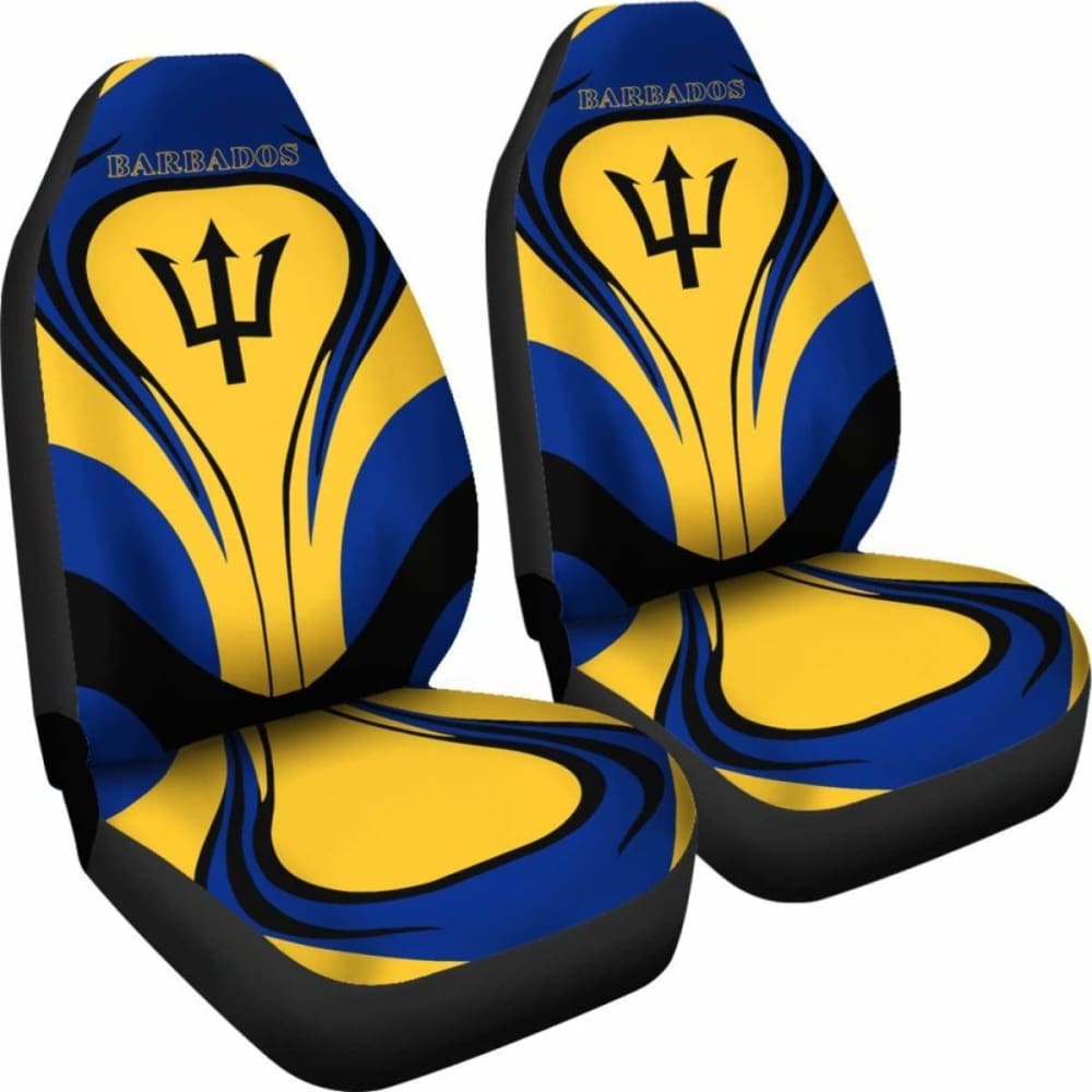 Barbados Flag Car Seat Covers - Cannon Style Universal Fit for Most Vehicles (10-Pack) | Durable Auto Accessories for Cars, Trucks & SUVs | Perfect for Patriotic Decor, Car Shows & Road Trips