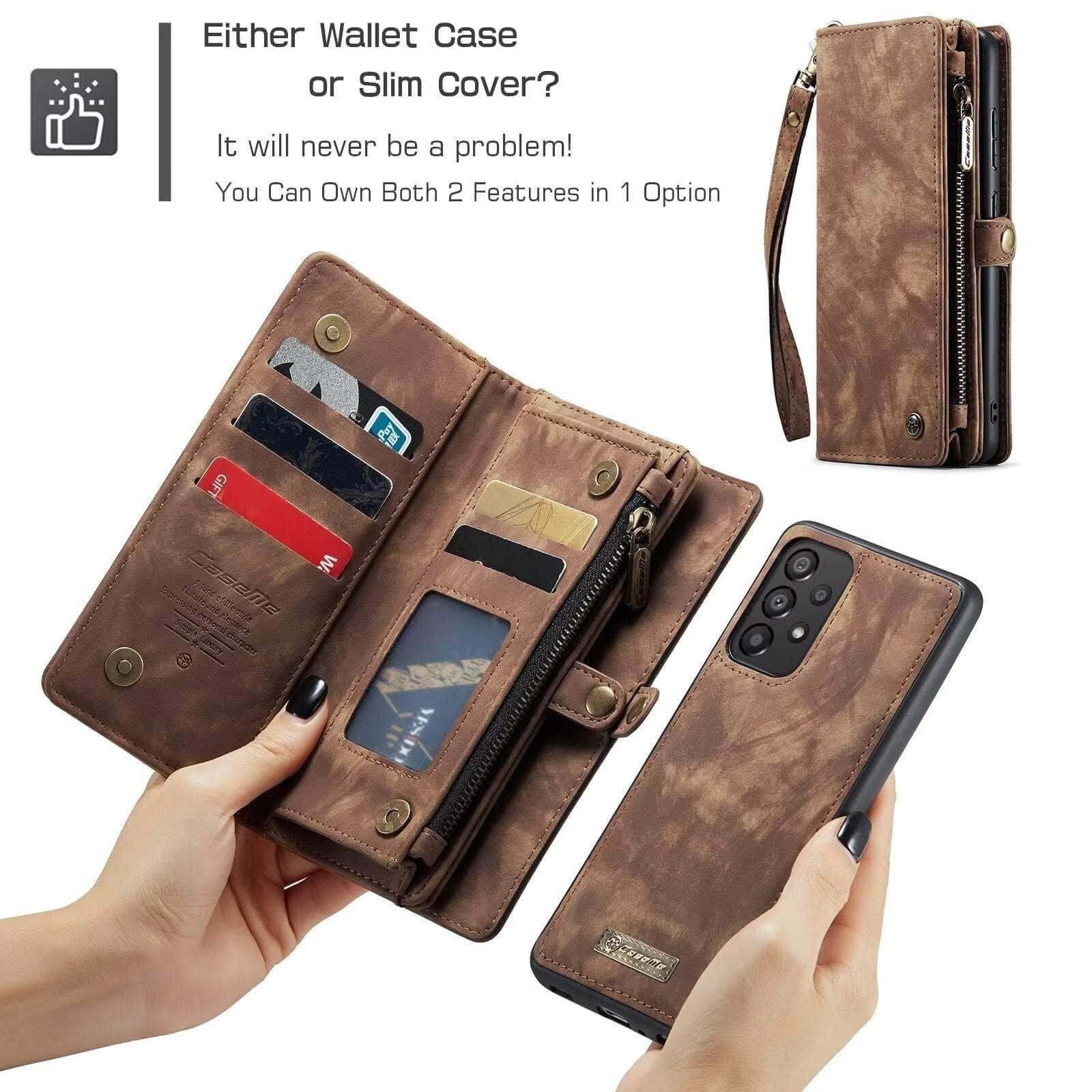 Slim Detachable Wallet Case for Samsung Galaxy A34 - RFID Blocking & Card Holder - Perfect for Travel, Work, and Everyday Use
