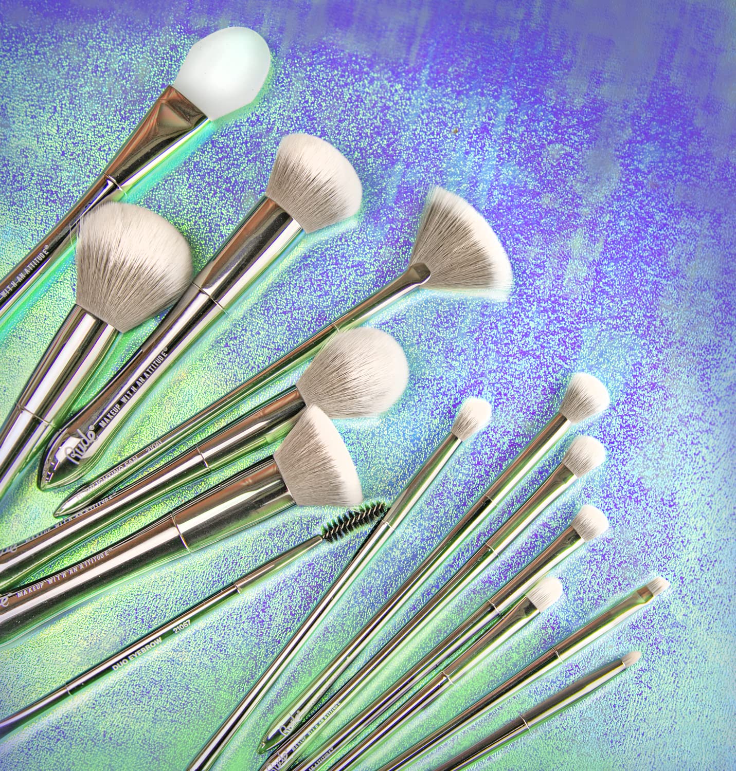 Rude Cosmetics Silver Bullet Blending Brush - Professional Makeup Brush for Eyeshadow Blending & Contouring | Perfect for Smokey Eye & Everyday Makeup Looks