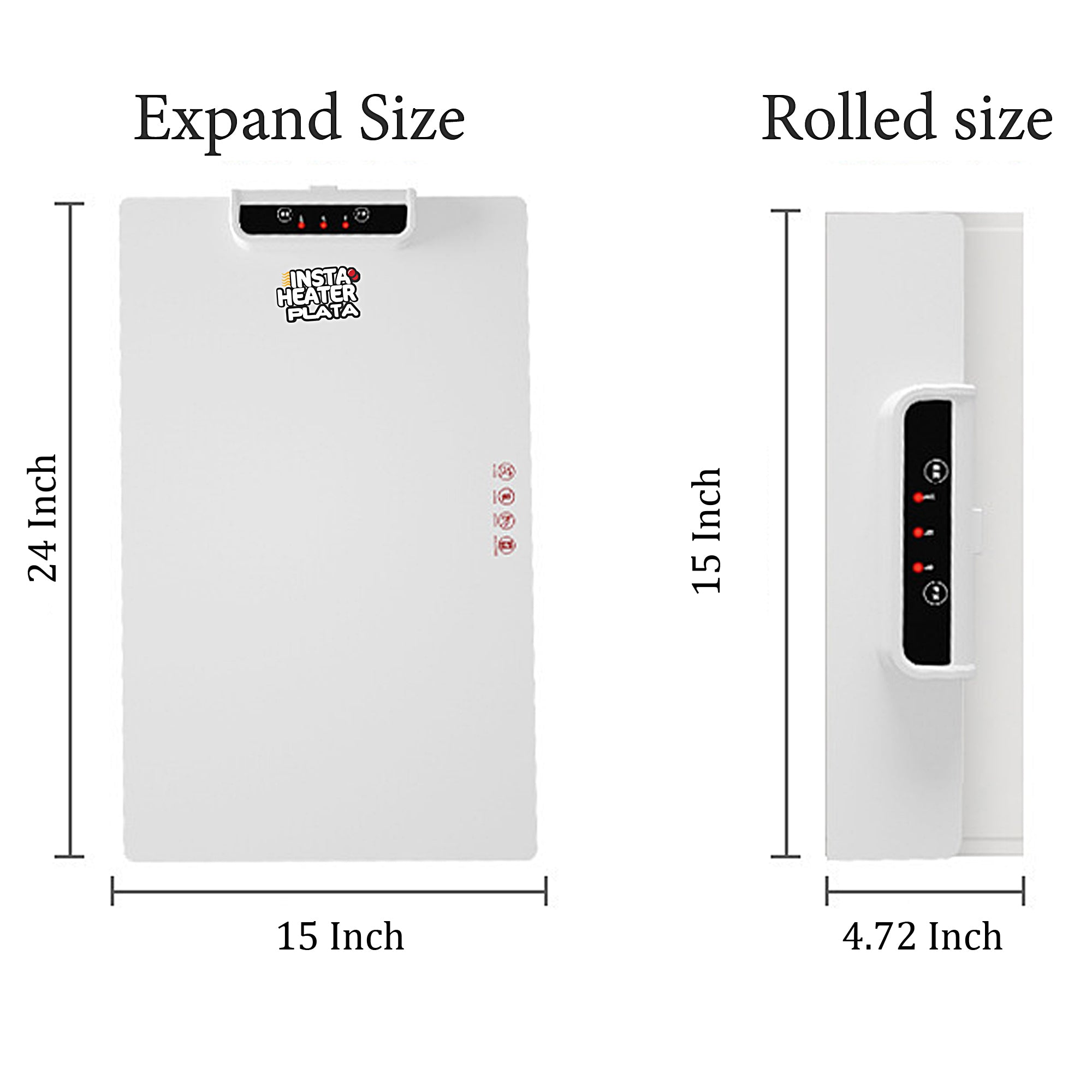 InstaHeater Flexible Heated Board - Portable Electric Heating Pad for Home, Office & Outdoor Use - Fast Warming Plate for Winter Comfort