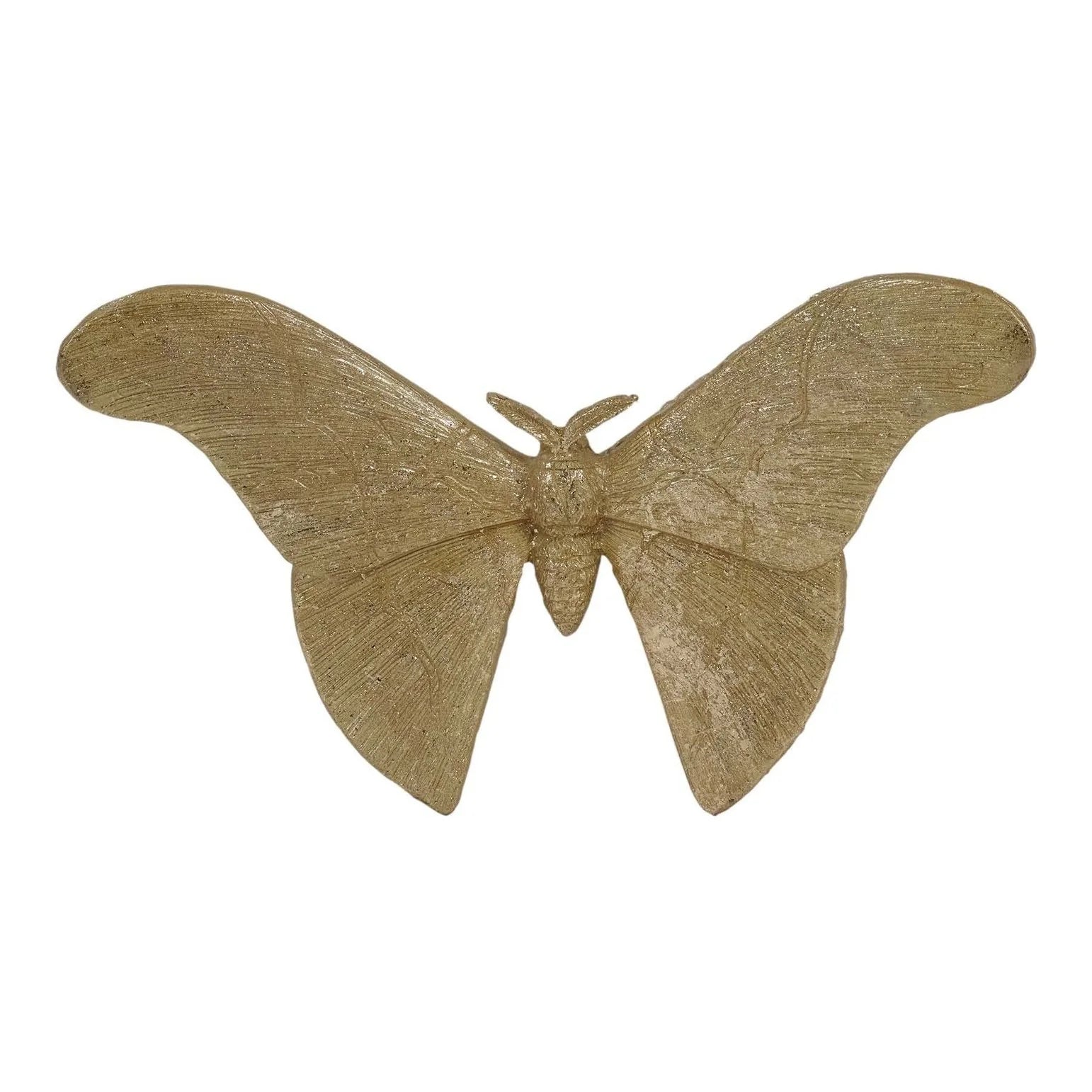 Elegant Gold Finish Butterfly Pair - Home Decor, Wall Art, Wedding & Party Decoration for Indoor & Outdoor Use