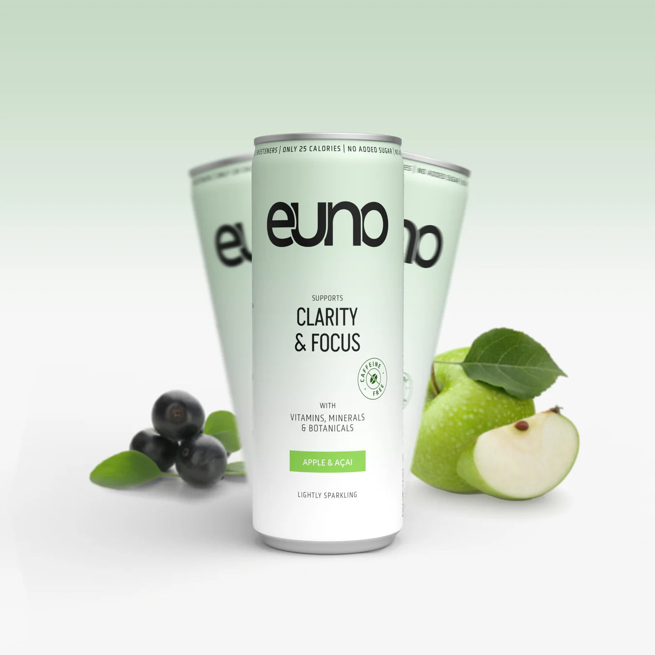 Euno Clarity & Focus Nootropic Drink - Brain Boosting Supplement with Natural Ingredients (12 Pack x 265g) - Enhance Mental Performance for Work, Study & Daily Focus