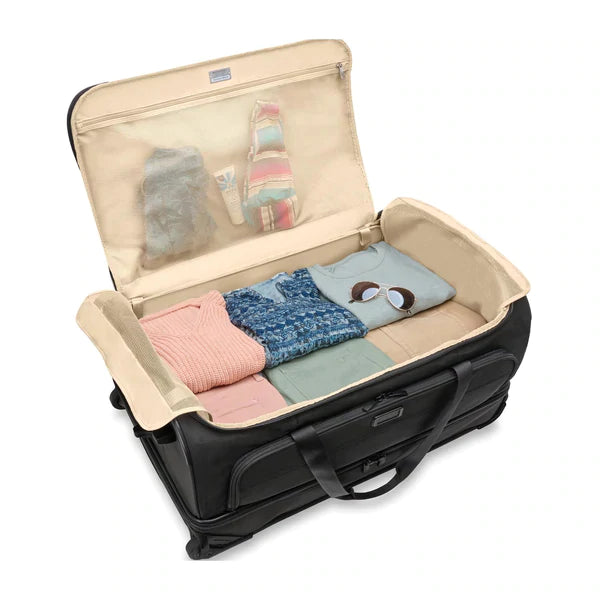 Baseline Large Two-Wheel Duffle Bag 29 Inch - Heavy Duty Rolling Luggage for Travel, Gym & Sports Gear Storage | Perfect for Airplane Carry-On, Weekend Trips & Workout Equipment