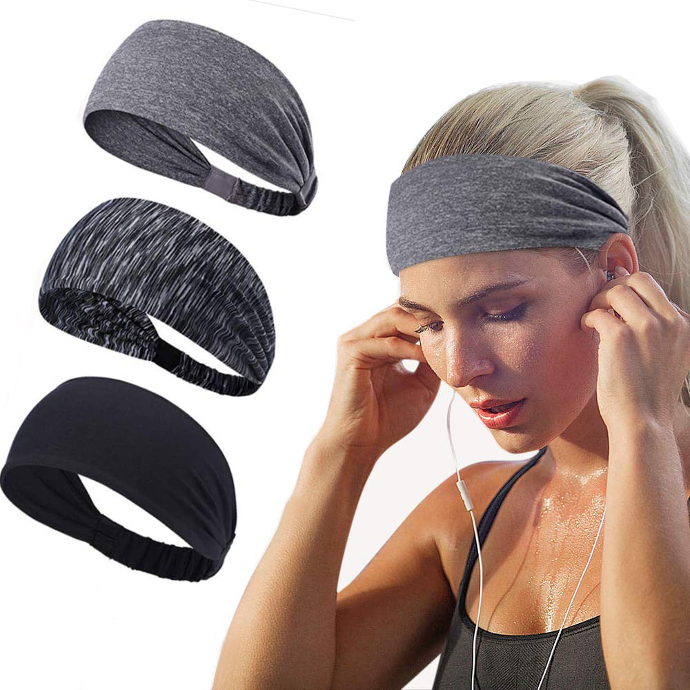 Joyfree Elastic Workout Headbands for Women & Men - Non-Slip Yoga Sweatbands for Sports, Fitness, Running, Tennis, Gym & Dance - Perfect for High-Intensity Workouts & Active Lifestyles