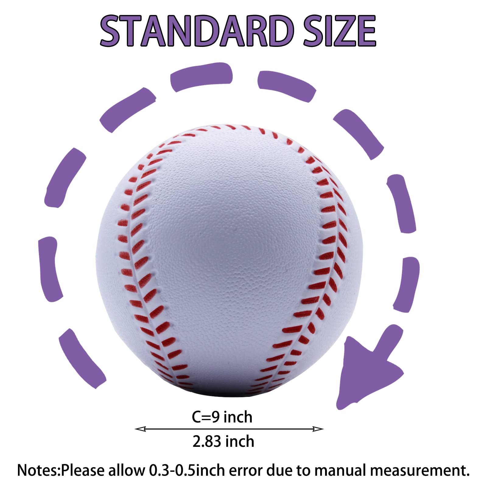 MagicOrange Foam Baseballs 12-Pack – Soft Practice Training Balls for Batting, Fielding & Pitching | Unmarked for Safe Toss & Hitting Drills | Perfect for Backyard, Little League & Baseball Training