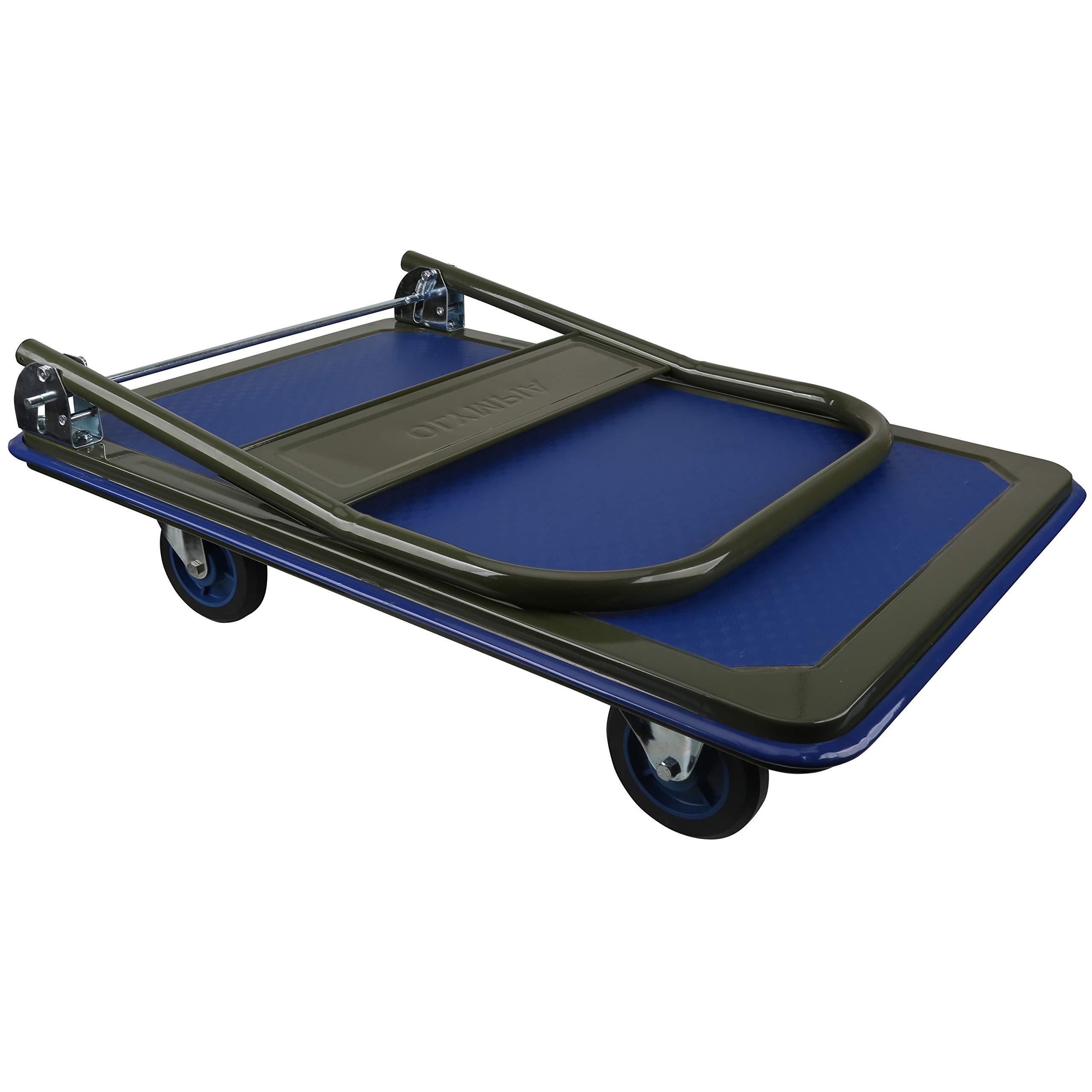 Olympia Tools 85-182 Folding Utility Cart & 85-188 Collapsible Service Cart - Heavy Duty Rolling Work Cart for Warehouse, Garage, and Home Organization
