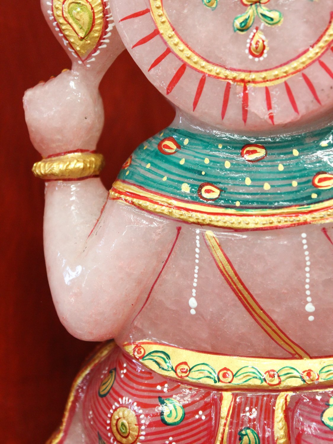 Authentic Rose Quartz Ganesh Statue - Handcrafted Spiritual Home Decor for Meditation, Yoga & Positive Energy | Perfect for Altars, Office Desk & Gift Giving