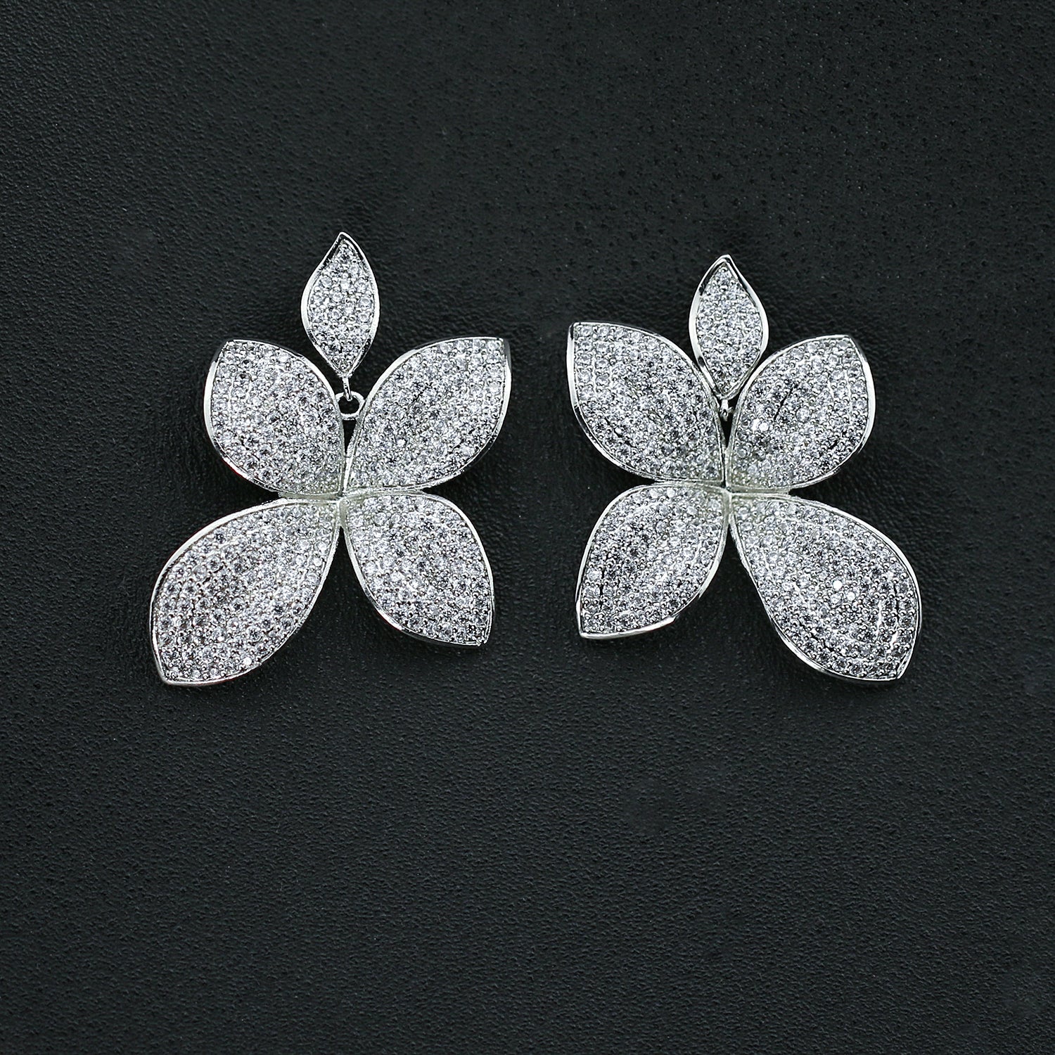 Elegant Cubic Zirconia Dangle Earrings for Women - CE10770 | Perfect for Parties, Weddings & Evening Events