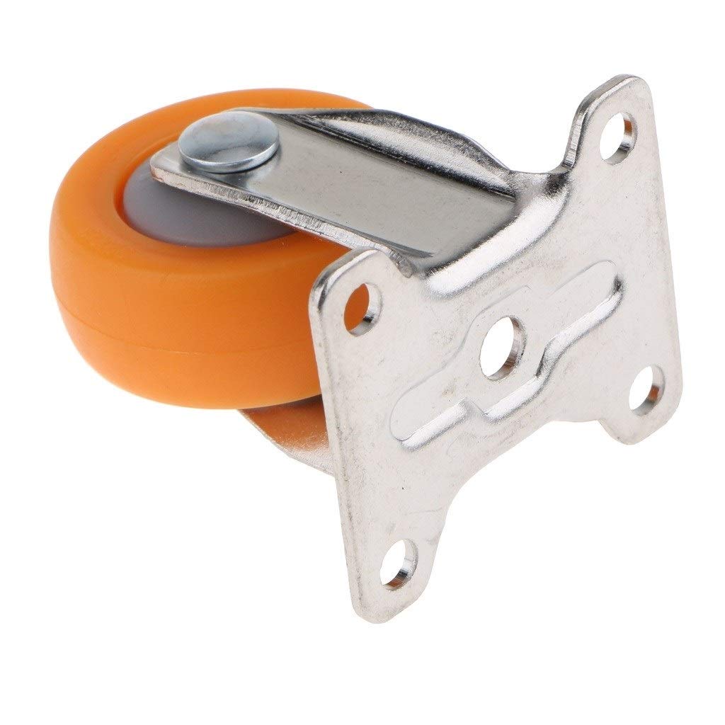 Xianglaa Heavy Duty 1 Inch Nylon Wheel Casters - 50mm Fixed Top Plate Castor for Trolley & Furniture Parts | Perfect for Office Chairs, Carts, and Industrial Equipment