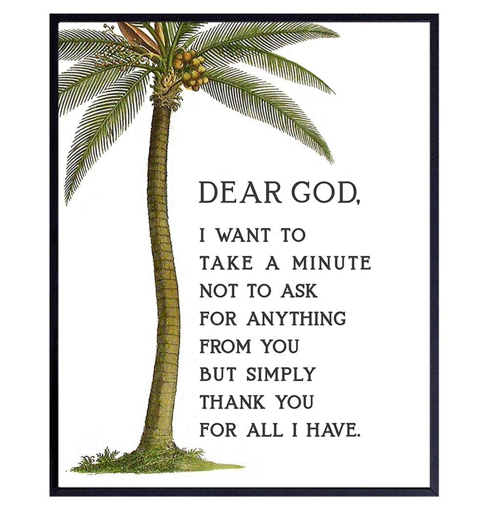 Religious Wall Art - Christian Gifts for Women - Prayer Home Decor for Bedroom