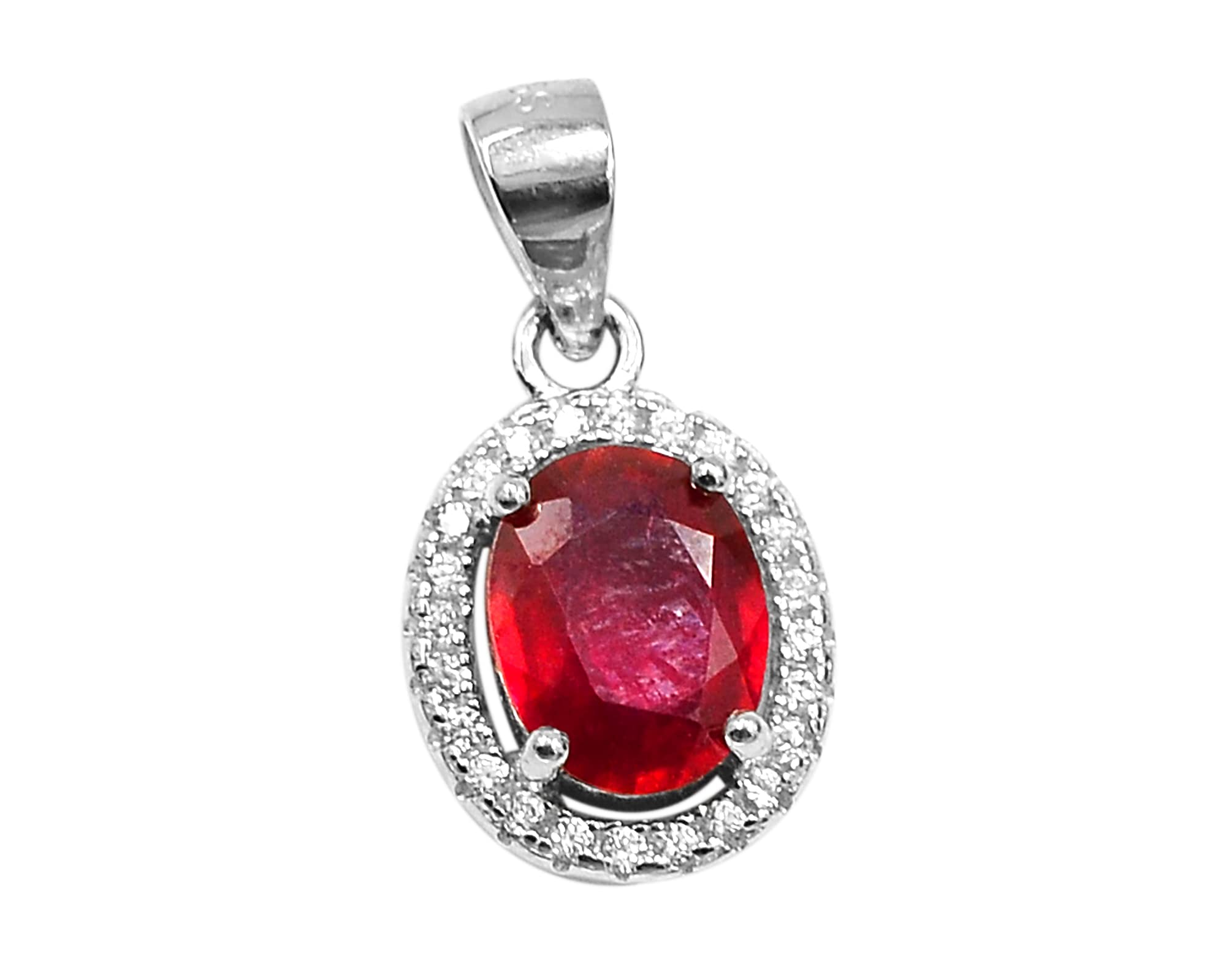 8X6 MM Oval Cut Natural Red Ruby Gemstone Ring, Earring & Pendant Jewelry Set - 925 Sterling Silver Women's Jewelry, July Birthstone, Perfect for Engagement, Anniversary, Birthday Gift for Girlfriend, Wife, or Loved One - Ideal for Weddings, Parties, and Special Occasions
