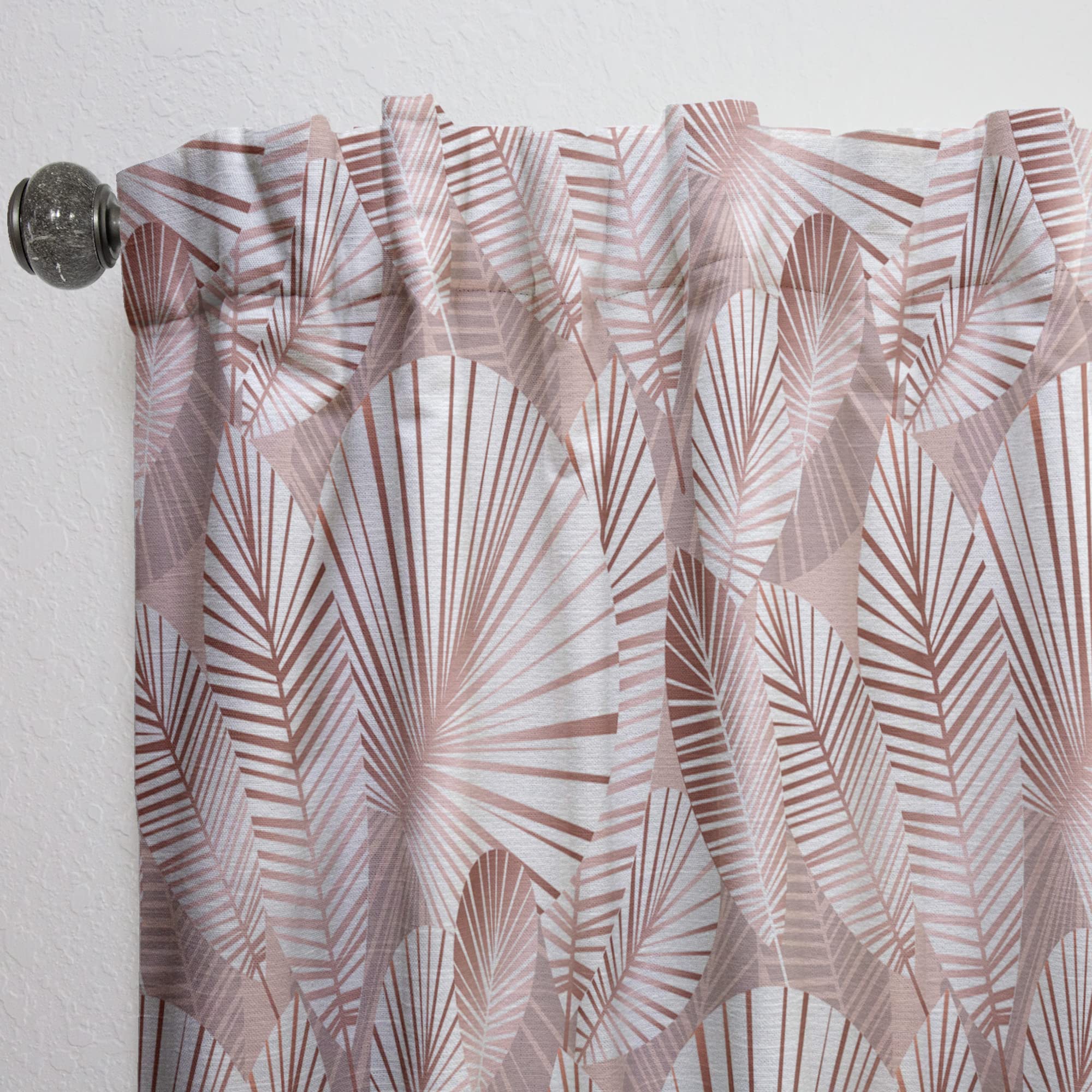 Golden Tropical Pattern IV Thermal Insulated Curtains - Single Panel 52x95 Inches - Elegant Bedroom & Living Room Drapes for Home Decor, Sun Protection & Privacy