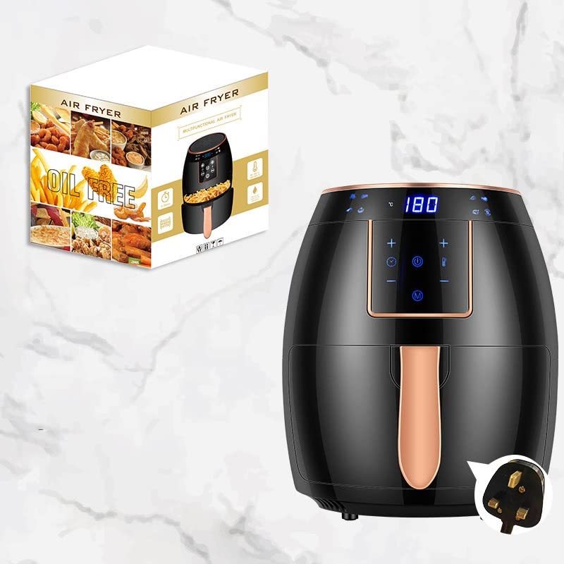 BAIYUN 5.5L Large Capacity Air Fryer - Electric Oil Free Cooker with 50 Free Oil-Absorbing Baking Papers | Meets US/UK/EU Safety Standards | Perfect for Family Meals, Healthy Snacks & Quick Cooking
