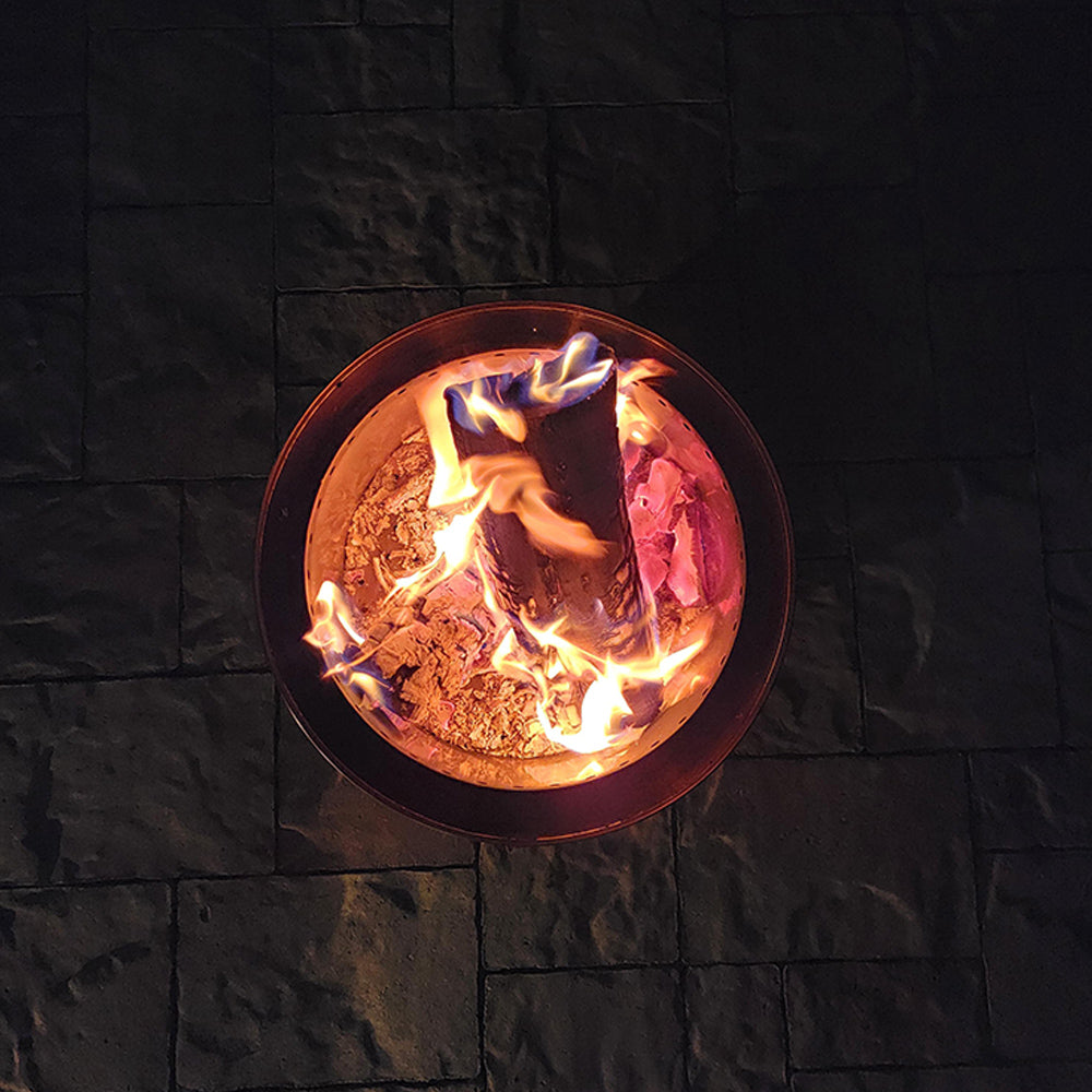 Fahrenheit Flare 13.5 Inch Smokeless Fire Pit - Silver Outdoor Fire Pit for Backyard, Patio, Camping & Beach - Portable & Efficient Design for Year-Round Use
