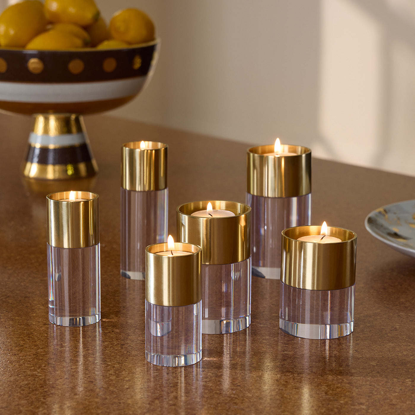 Jacques Candle Holder Set - Elegant Glass Candle Holders for Home Decor, Wedding Centerpieces & Romantic Dinner Setting