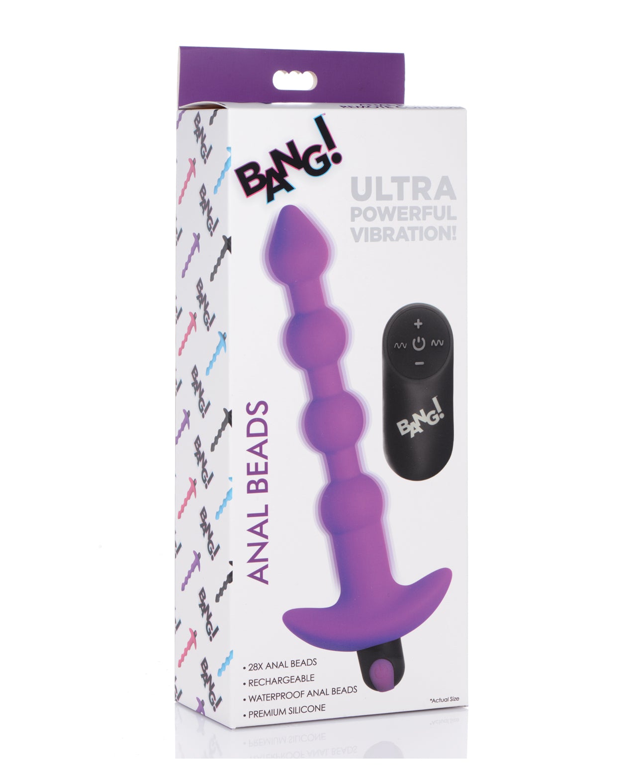 Rechargeable Vibrating Silicone Anal Beads with Remote Control - Purple | Adult Toy for Couples & Solo Play | Enhance Intimacy & Pleasure in Bedroom
