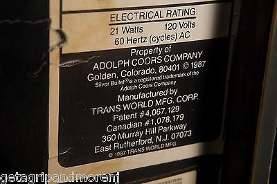 Vintage COORS LIGHT BEER Silver Bullet Clock Mirror - Retro Bar Decor for Man Cave, Pub, or Home Bar Wall Art