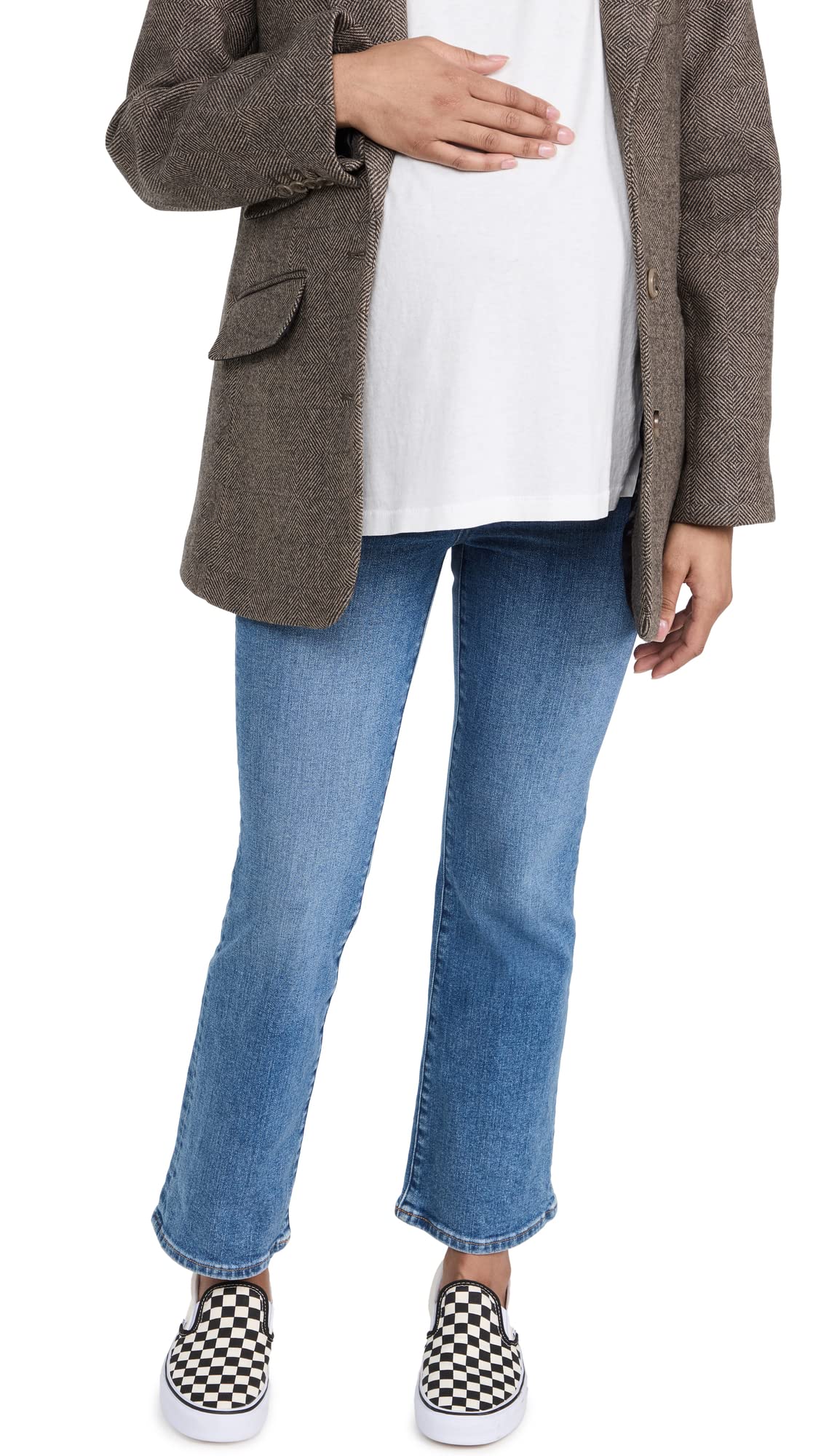Madewell Women's Maternity Over-The-Belly Kick Out Jeans - Comfortable Stretch Denim Pants for Pregnancy | Perfect for Casual Wear, Work & Everyday Outfits