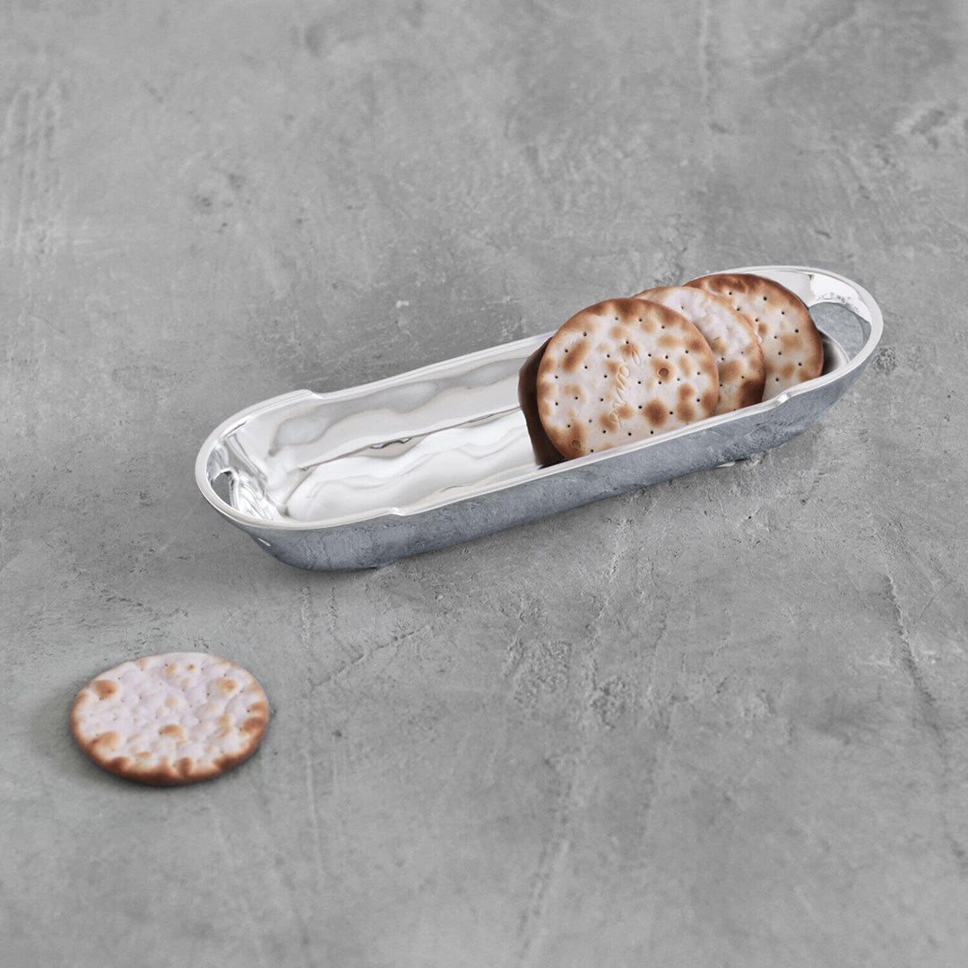Beatriz Ball Soho Cracker Tray with Handles - Elegant Serving Platter for Cheese, Crackers & Appetizers - Perfect for Holiday Entertaining, Dinner Parties & Hostess Gifts