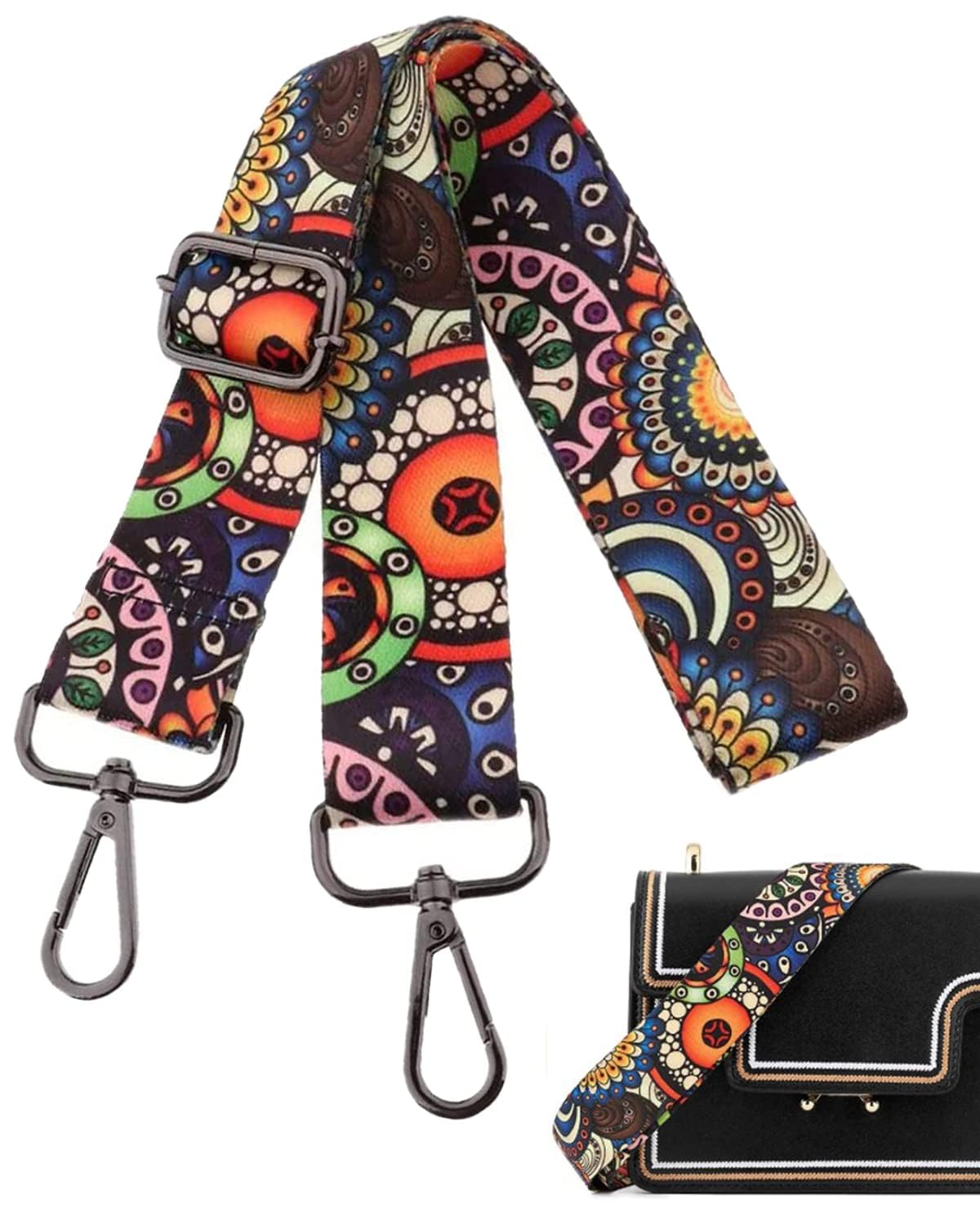 Premium Guitar Strap for Crossbody Bags - Durable Replacement Handbag Straps for Guitars & Purses | Perfect for Music Lovers, Performers & Fashion Accessories - Use as Guitar Strap, Purse Strap or Stylish Crossbody Bag Accessory
