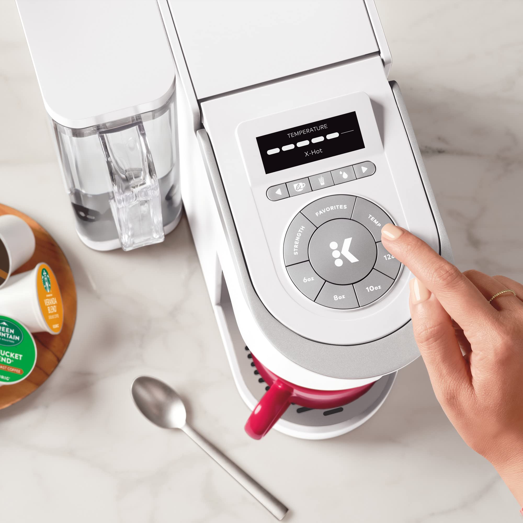 Keurig K-Supreme SMART WiFi Single Serve Coffee Maker - 4 Brew Sizes, 66oz Removable Water Reservoir, Alexa Compatible, White - Perfect for Home, Office & Kitchen Use