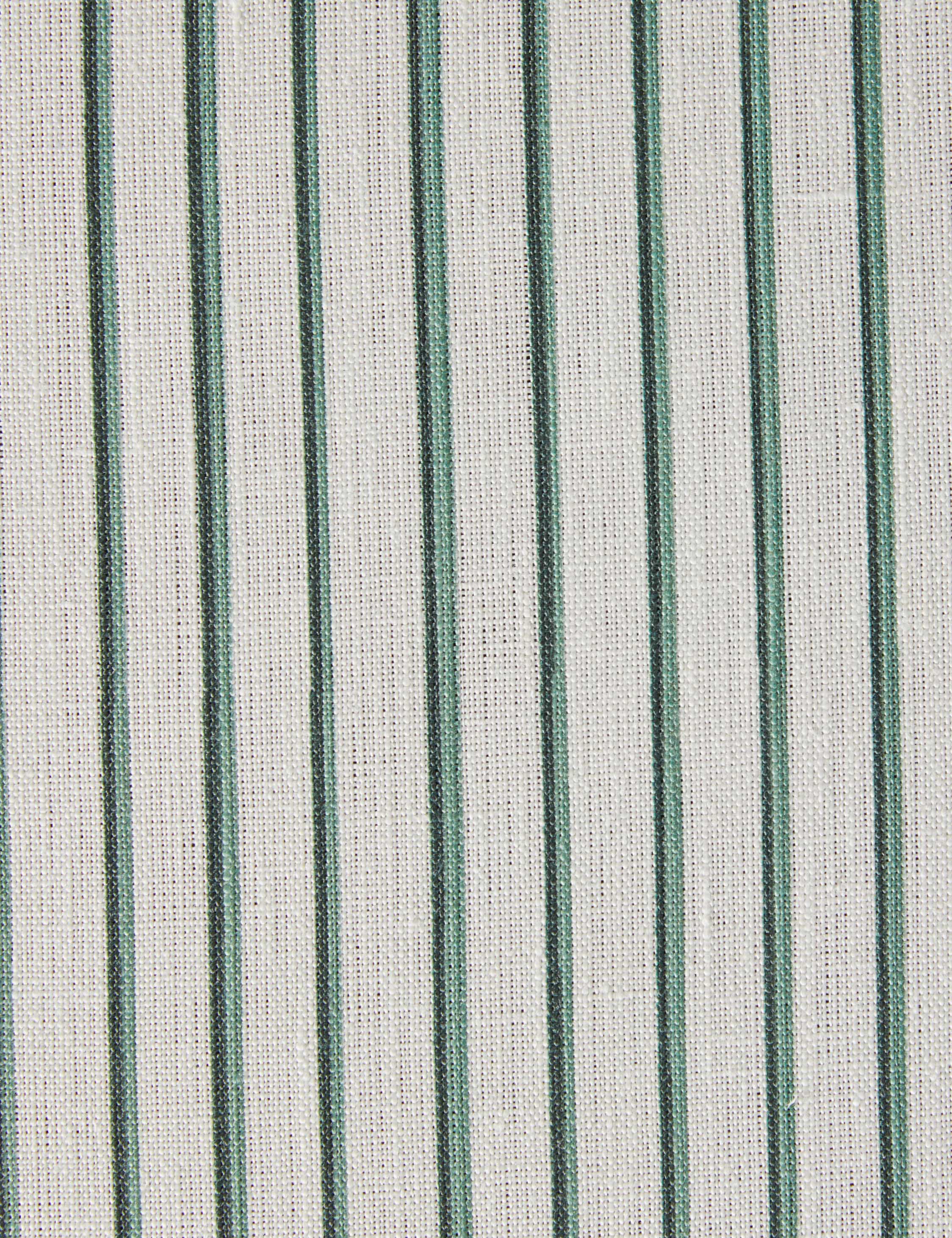 Annie Coop Almo Linen Fabric Swatch - Green & White Textile Samples for Upholstery, Curtains & DIY Sewing Projects