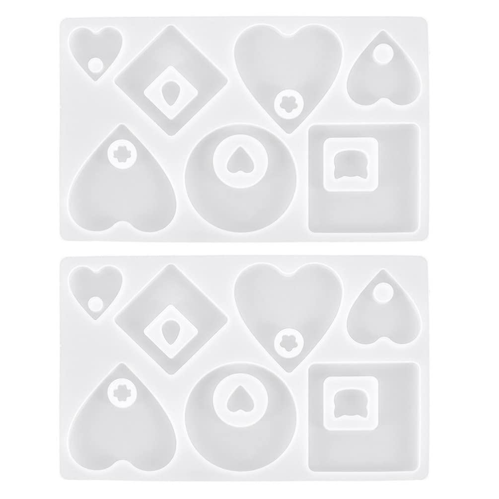 Cabilock 2-Piece Silicone Resin Molds for Jewelry Making - Teardrop Pendant, Sweater Chain & Ear Stud Epoxy Molds - DIY Craft Supplies for Necklace, Earrings & Handmade Accessories - Perfect for Home Crafting, Gift Making & Small Business Projects