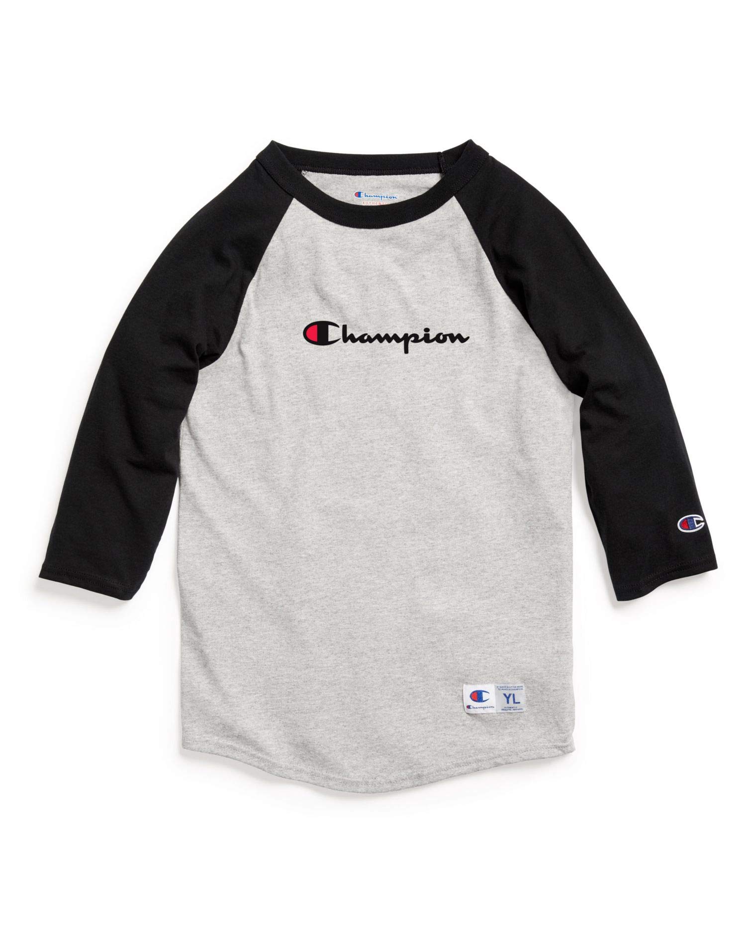 Champion Boys Classic T-Shirt - 100% Cotton Comfort Fit Tee for Kids & Teens - Perfect for School, Sports & Casual Wear