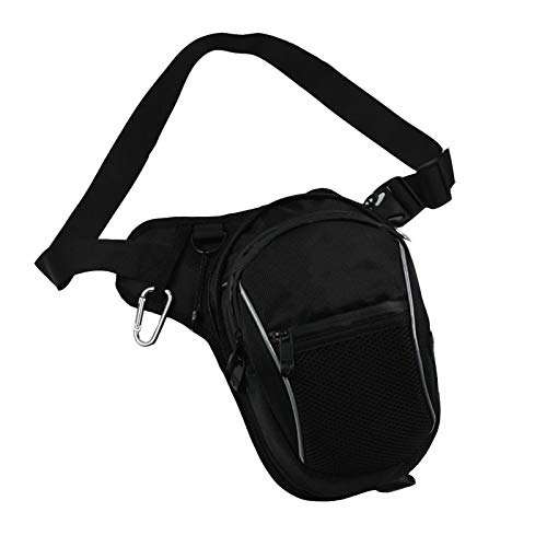 Waterproof Oxford Waist Pack for Men - Drop Leg Thigh Bag with Adjustable Belt | Fanny Pack for Motorcycle Riding, Outdoor Running & Sports | Durable Hip Bum Bag for Hiking, Travel & Casual Use