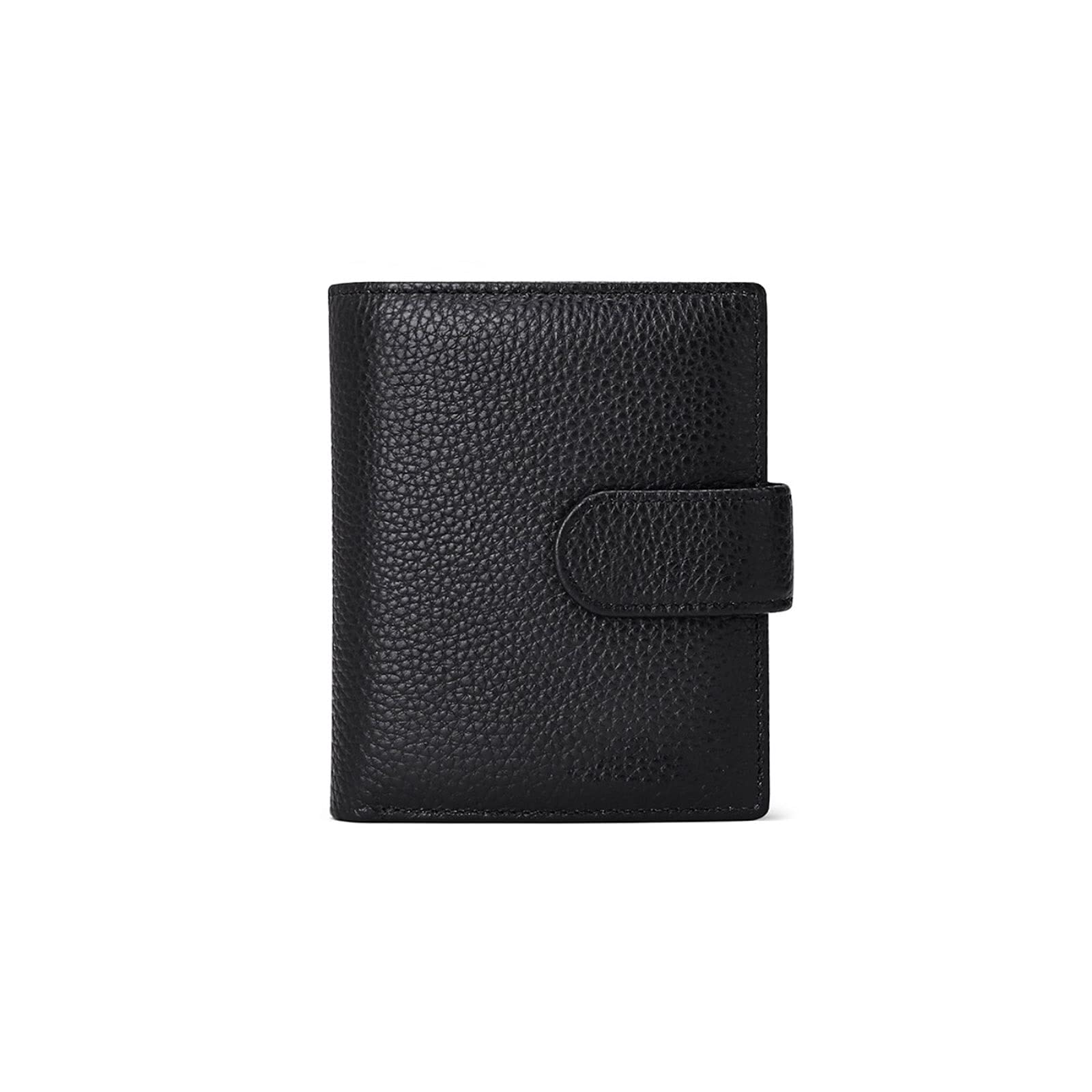 Compact Women's Wallet - Slim RFID Blocking Leather Card Holder & Coin Purse for Everyday Use | Perfect for Travel, Shopping & Minimalist Handbag Organization (Black)